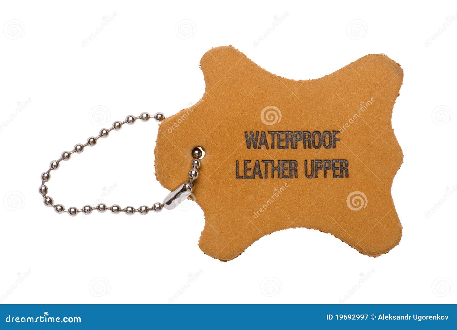 Label Waterproof Leather Upper Stock Image Image of thread, sign