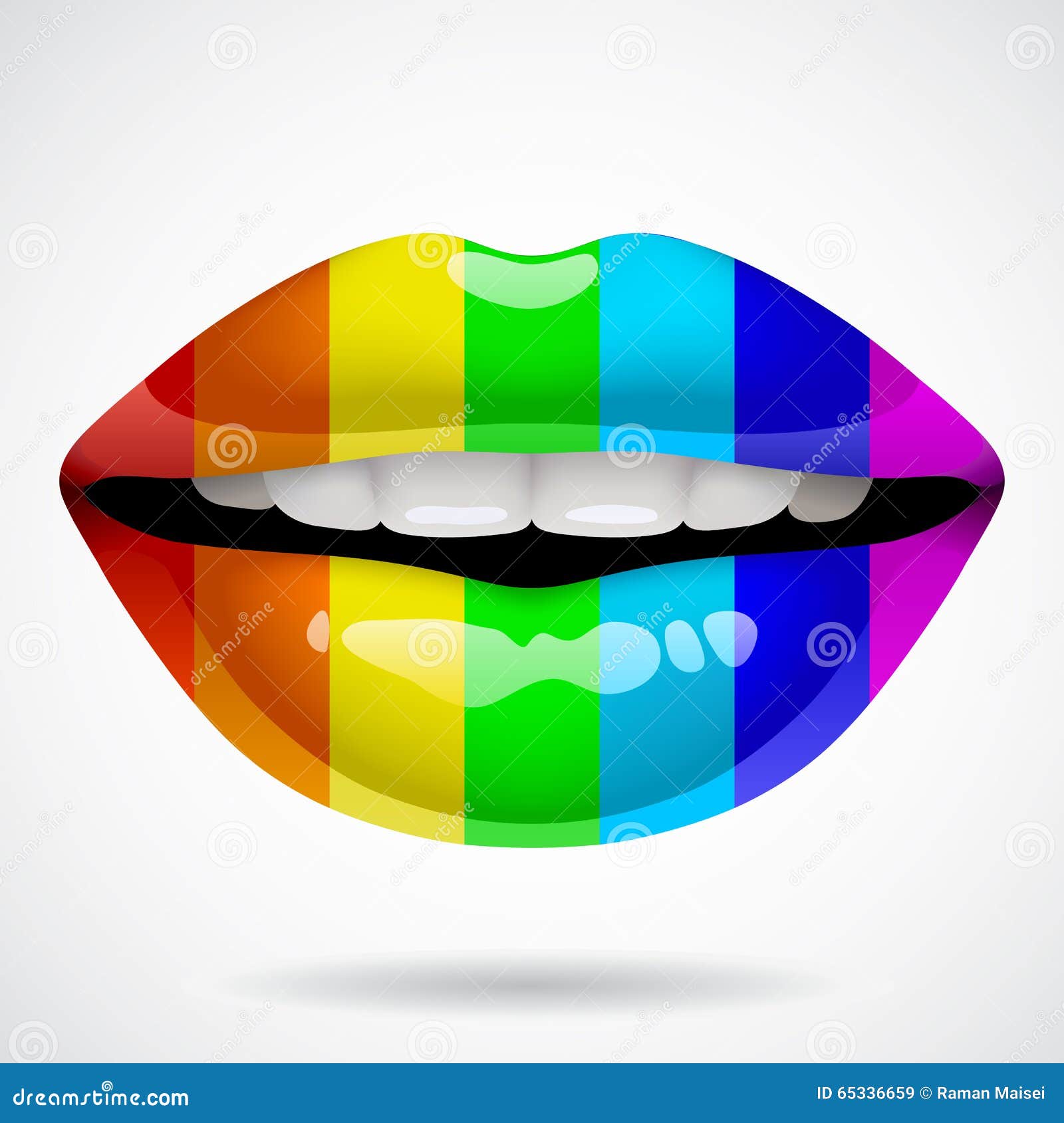 Labios Del Arco Iris Ilustracion Del Vector Ilustracion De Manera