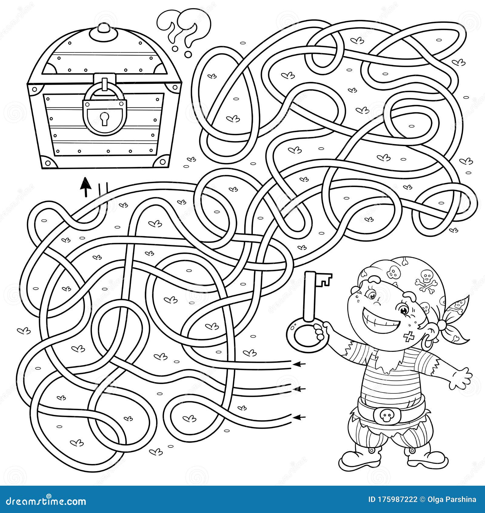 Página para colorir e jogo de labirinto para crianças saltando tigre  engraçado