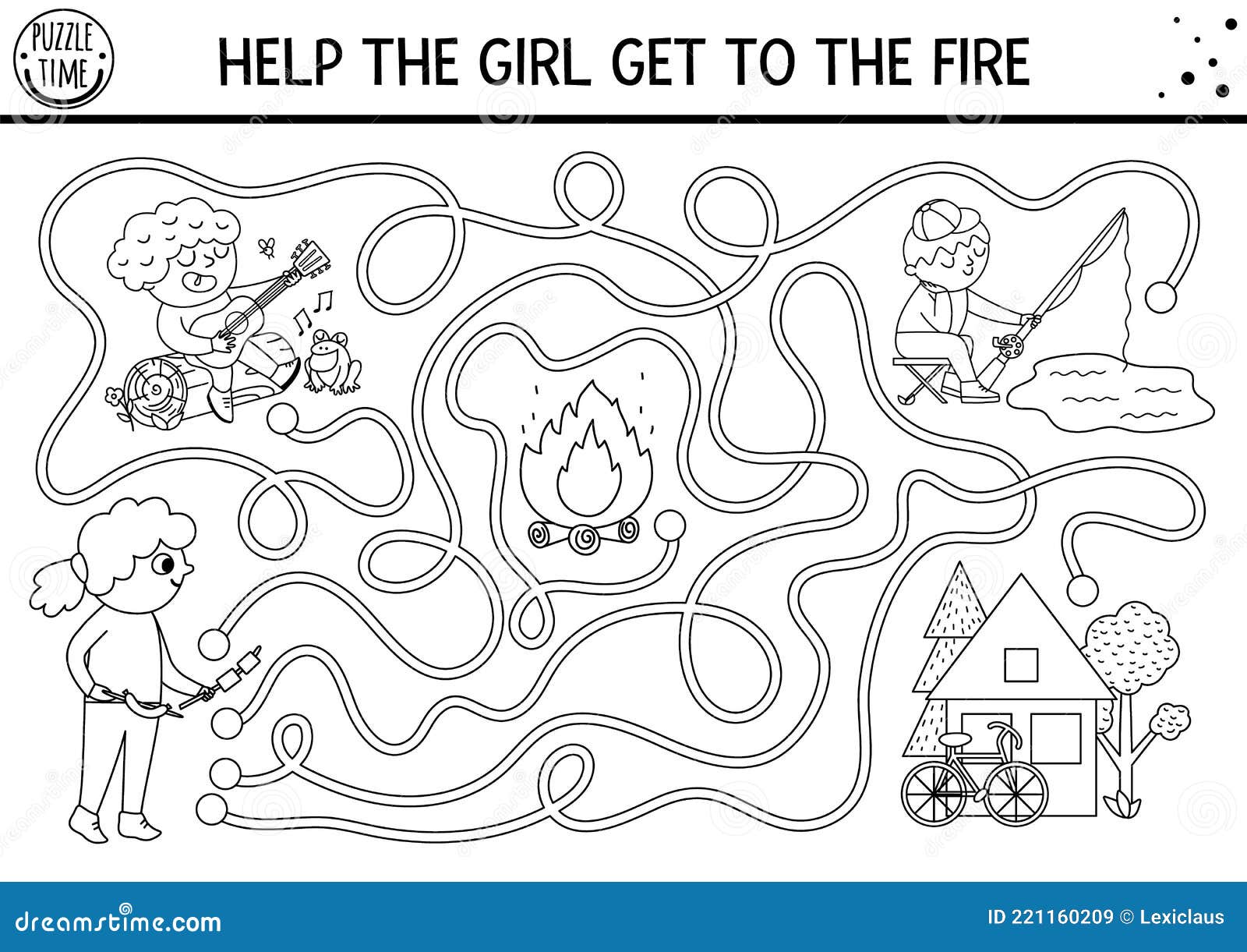 Desenho de Descoberta do fogo para Colorir - Colorir.com