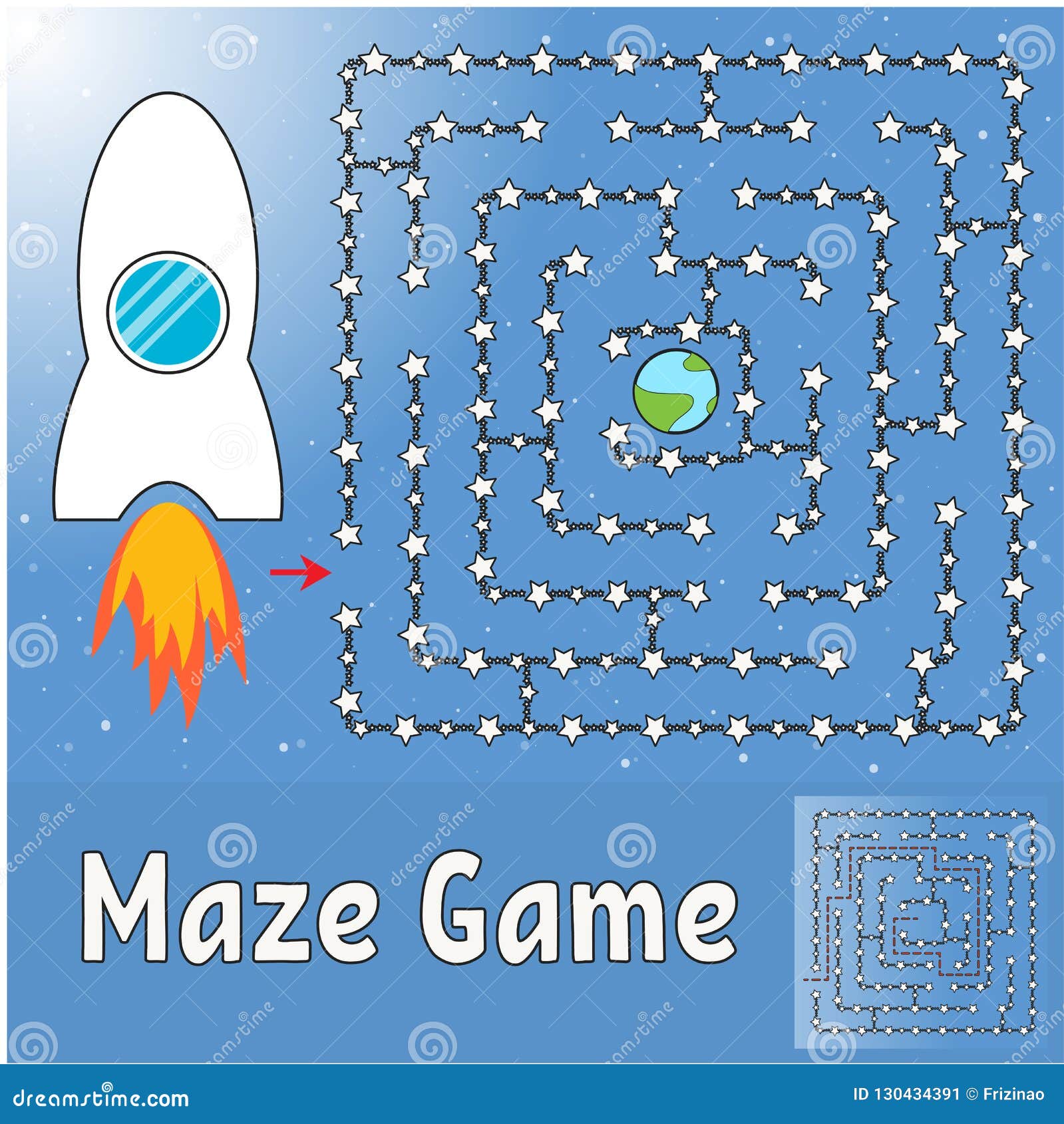 Jogos de labirinto online para crianças: Foguete