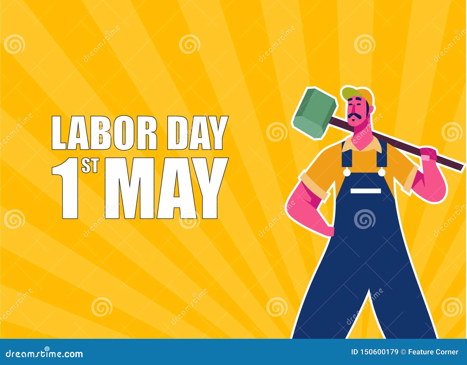 Happy Labor Day Celebration. Happy Labor Day Postcard or Poster or