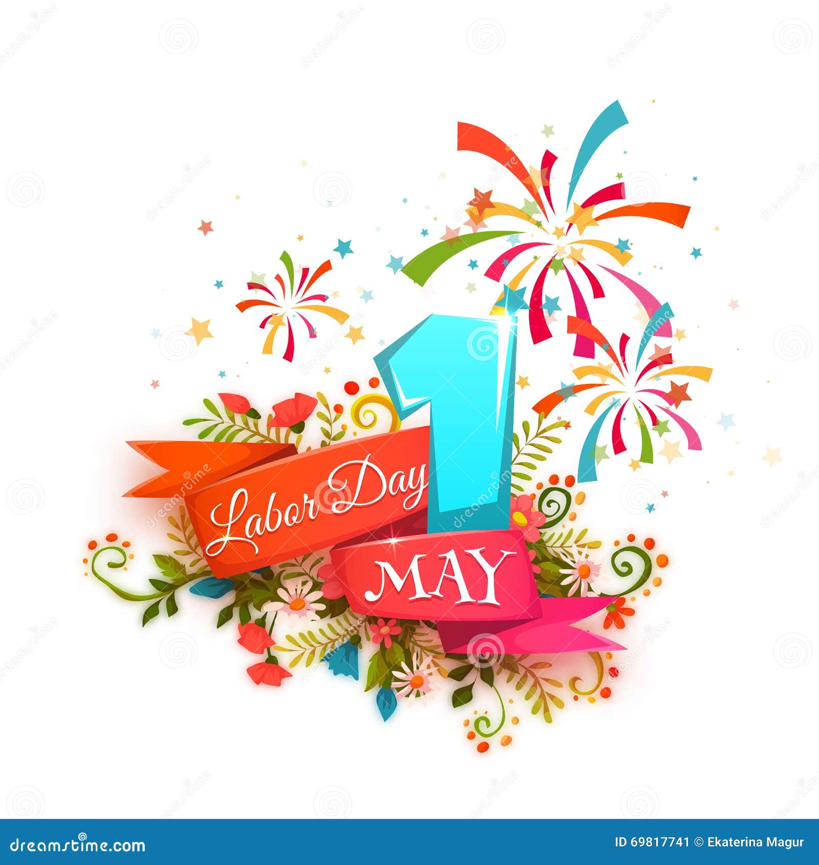 Labor Day. First May. Happy Holidays. Vector Illustration Stock Vector - Illustration of ...