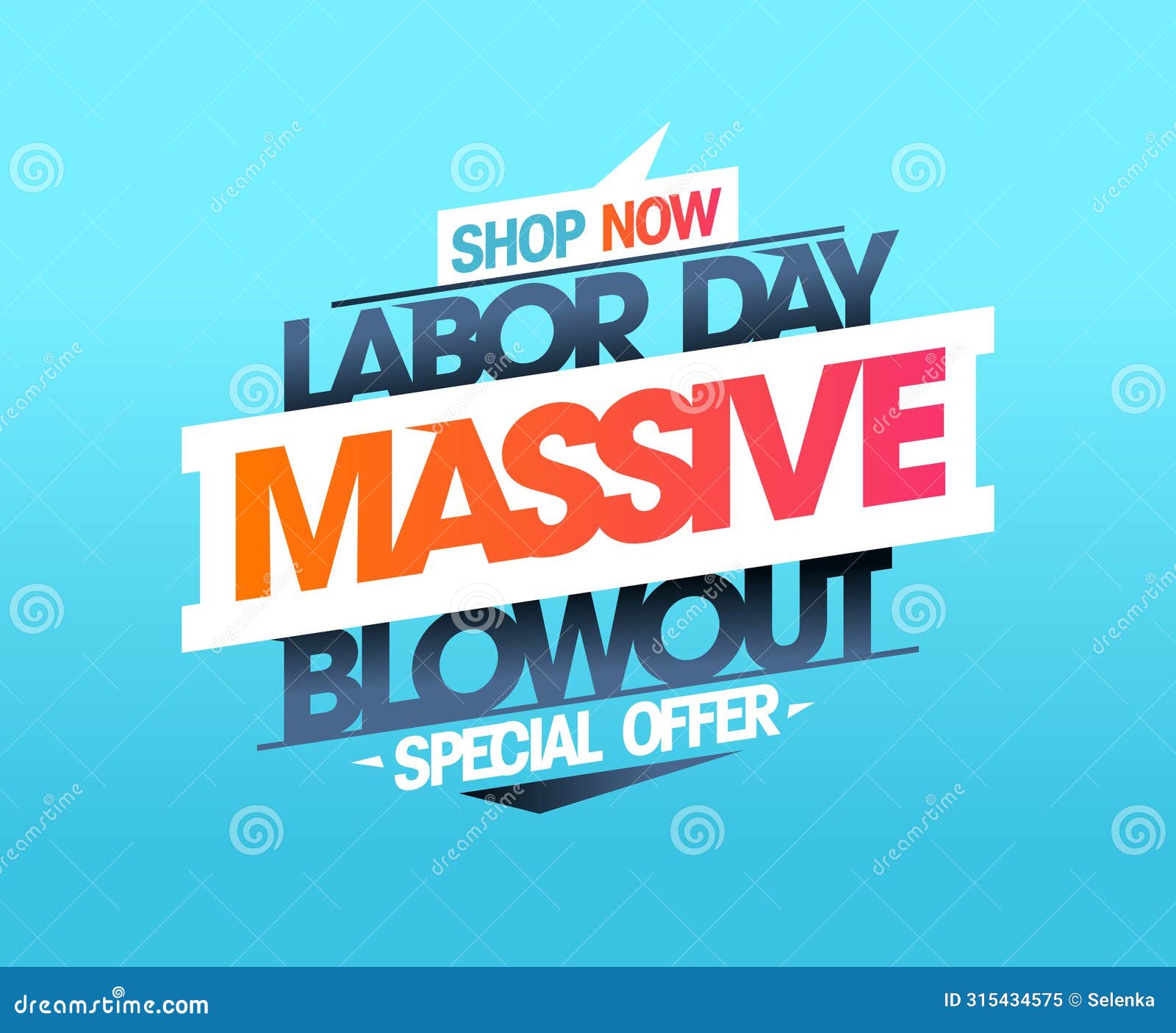 labor day massive blowout offer banner mockup