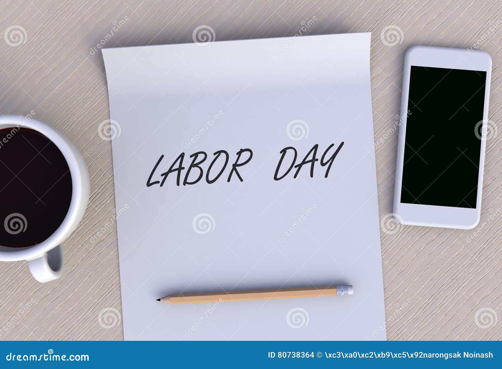 LABOR DAY,message On Wooden Pillet With Forklift Truck RoyaltyFree