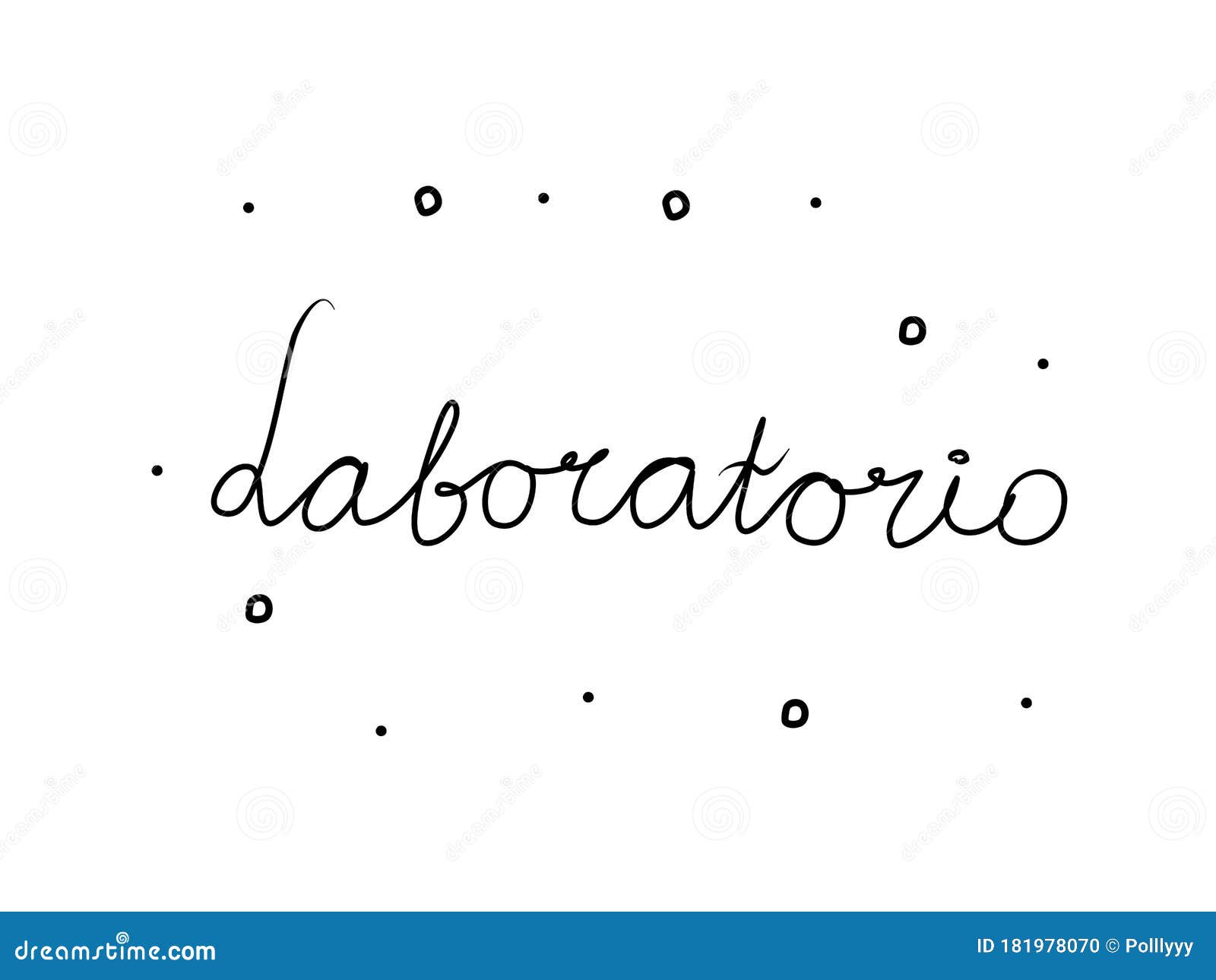 laboratorio phrase handwritten with a calligraphy brush. workshop in italian. modern brush calligraphy.  word black