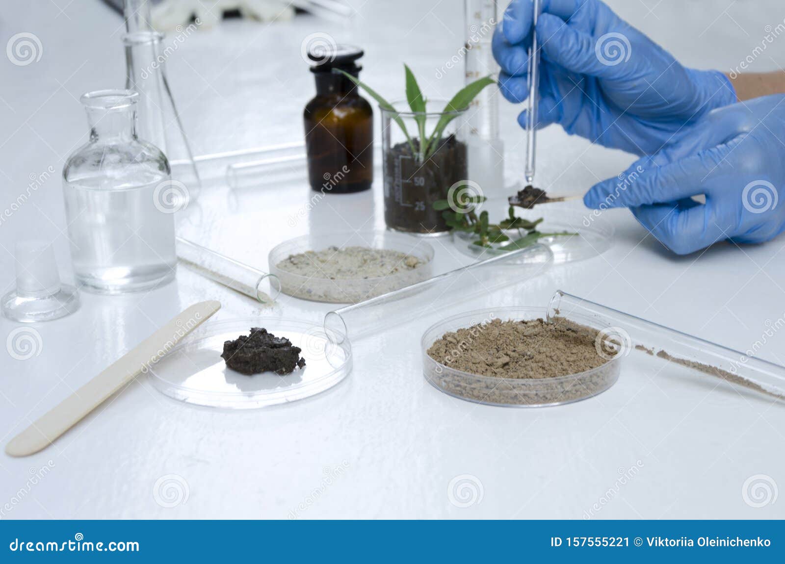 Laboratory Soil Testing In A Shear Box For Construction Purposes Stock