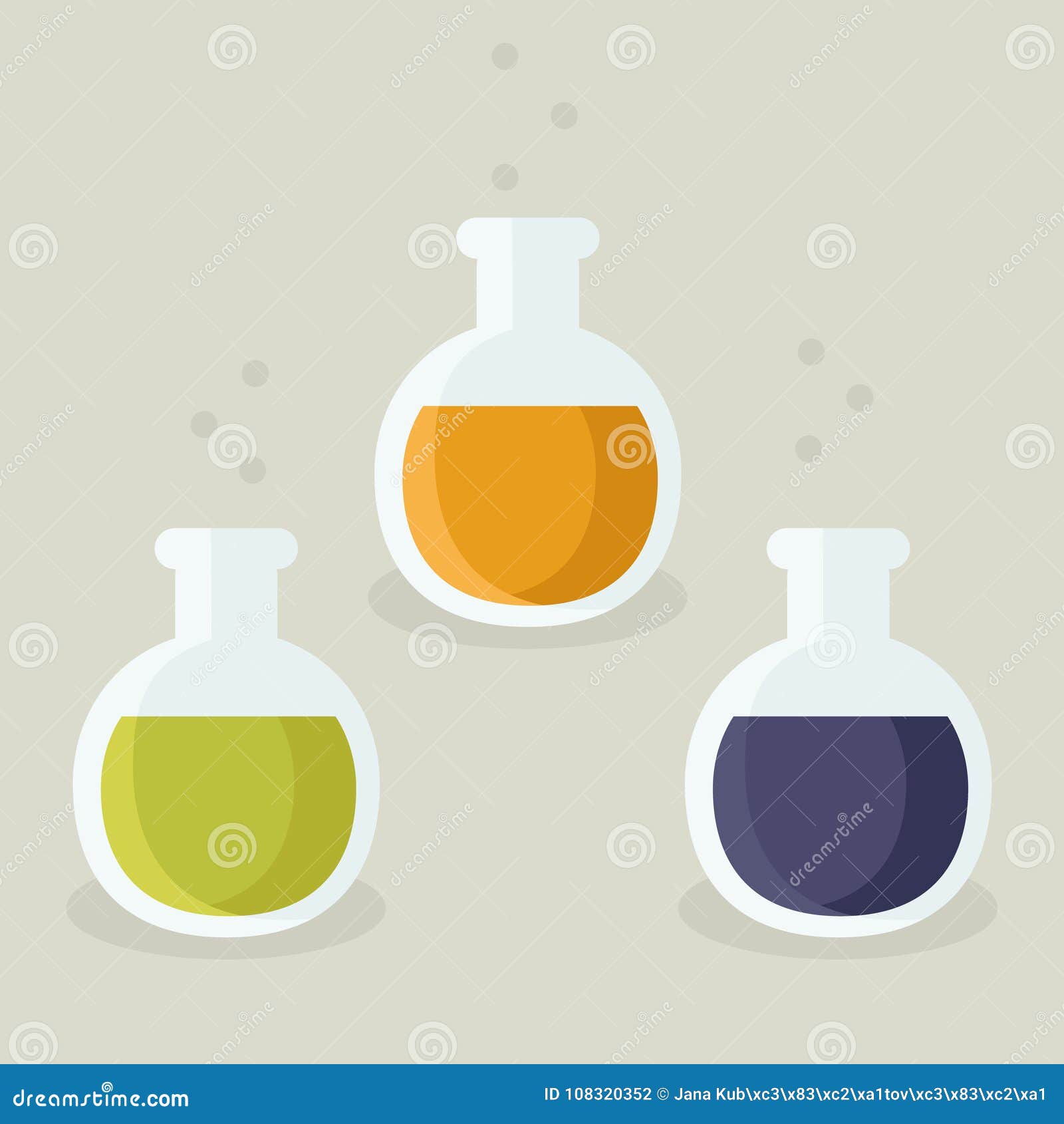 Laboratory Bottles Illustration Stock Vector - Illustration of chemical