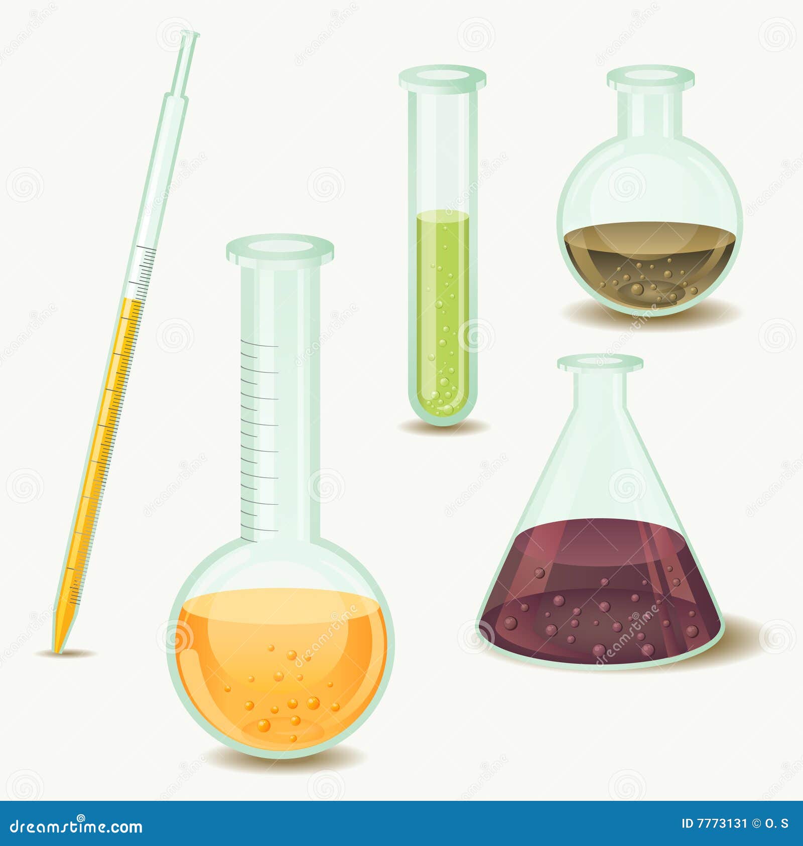 Laboratory Bottles - Vector Stock Vector - Illustration of flask