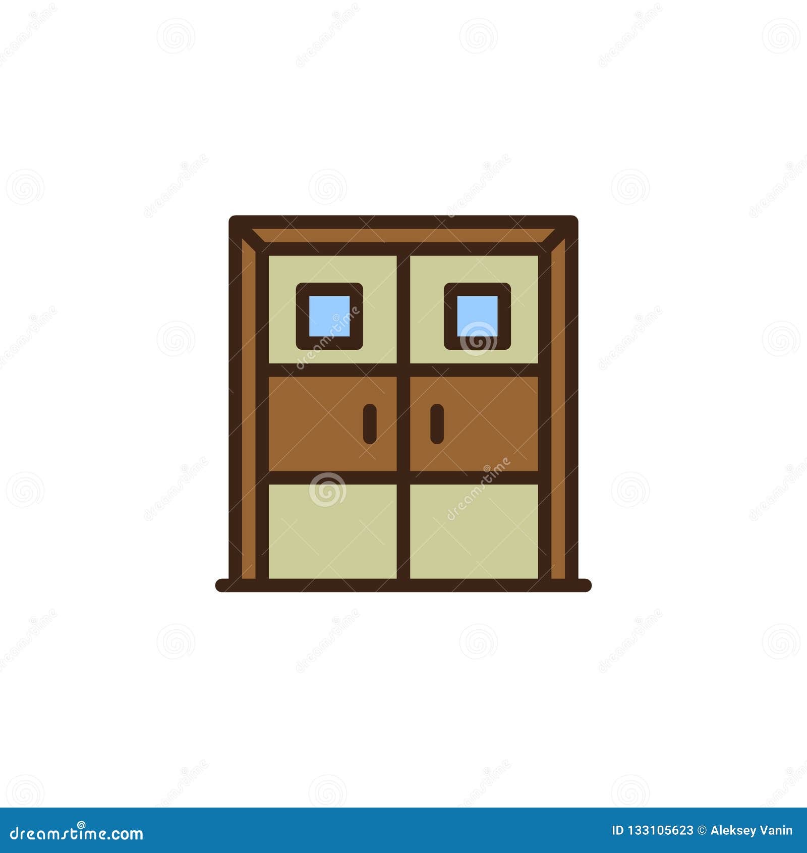 Laboratory Doors Filled Outline Icon Stock Vector - Illustration of ...