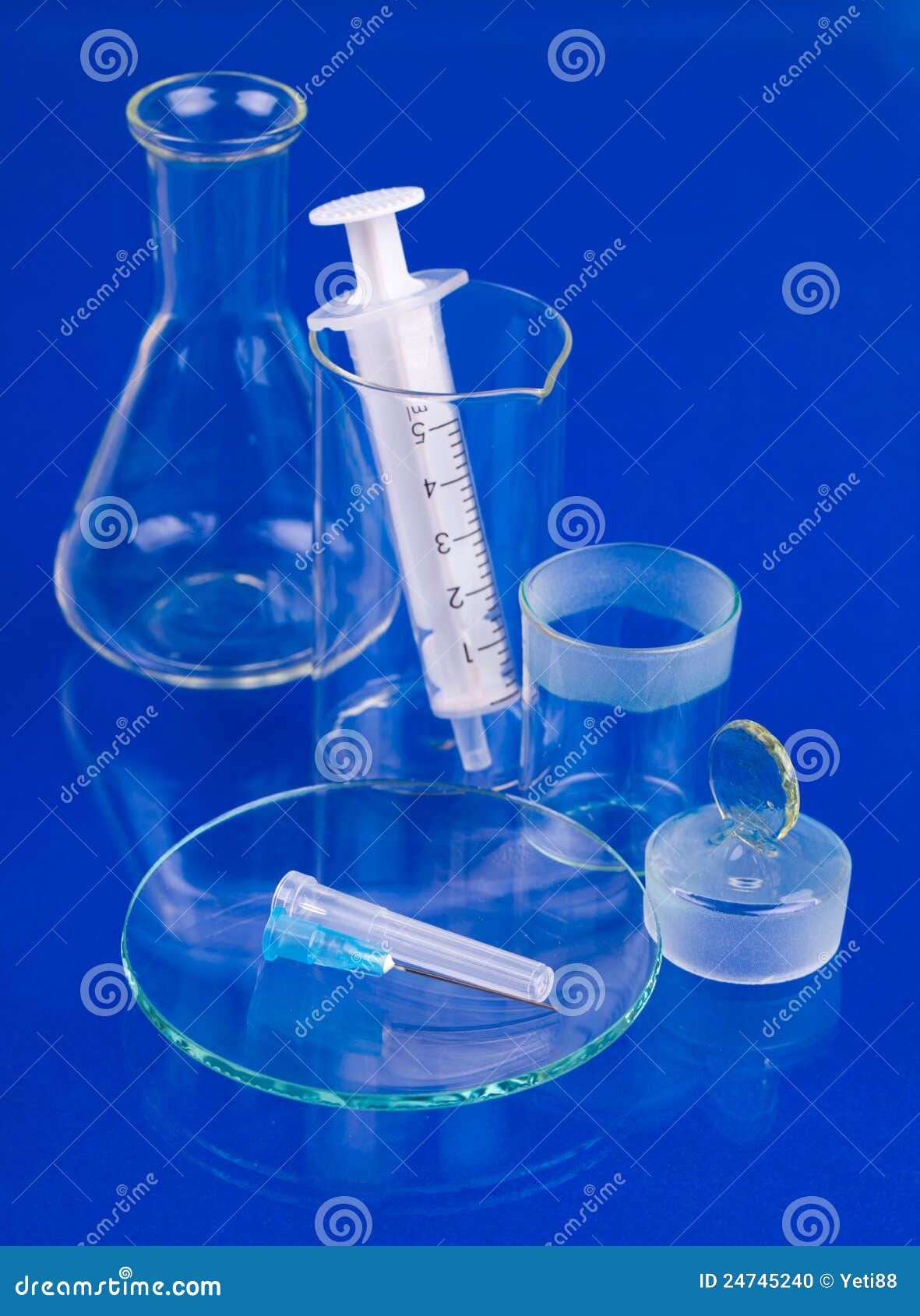 Laboratory equipment stock photo. Image of funnel, flask 24745240