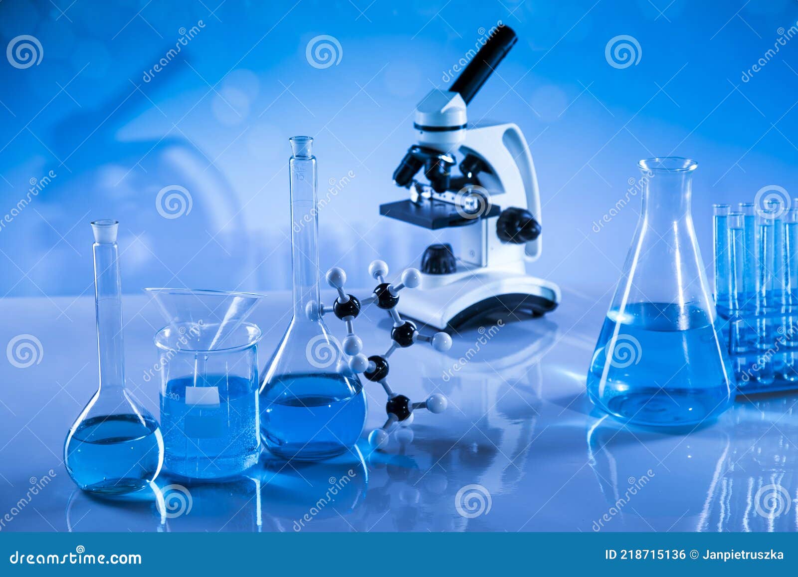 Laboratory Equipment, Glass Filled Background Stock Photo - Image of ...