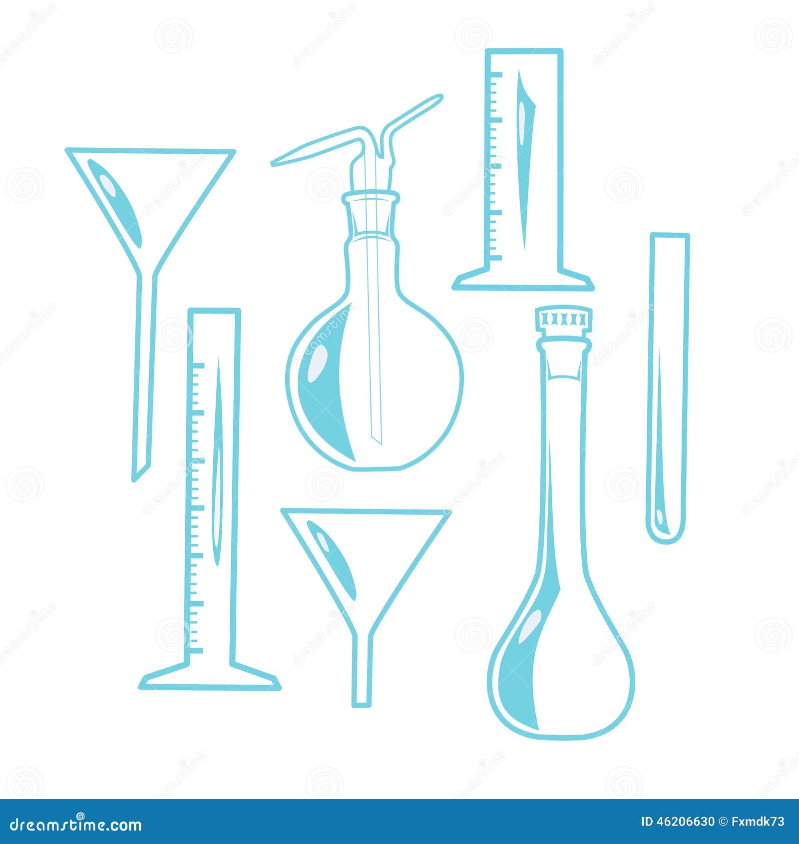 Laboratory Equipment stock vector. Illustration of beaker - 46206630