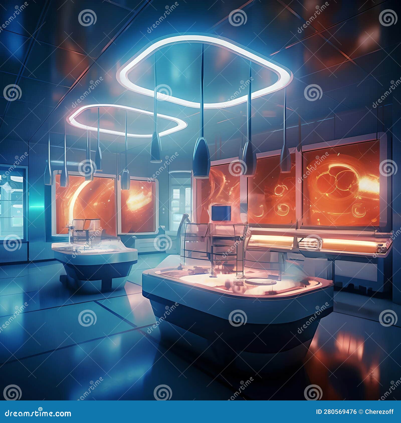 The Laboratory of the Future Stock Illustration Illustration of