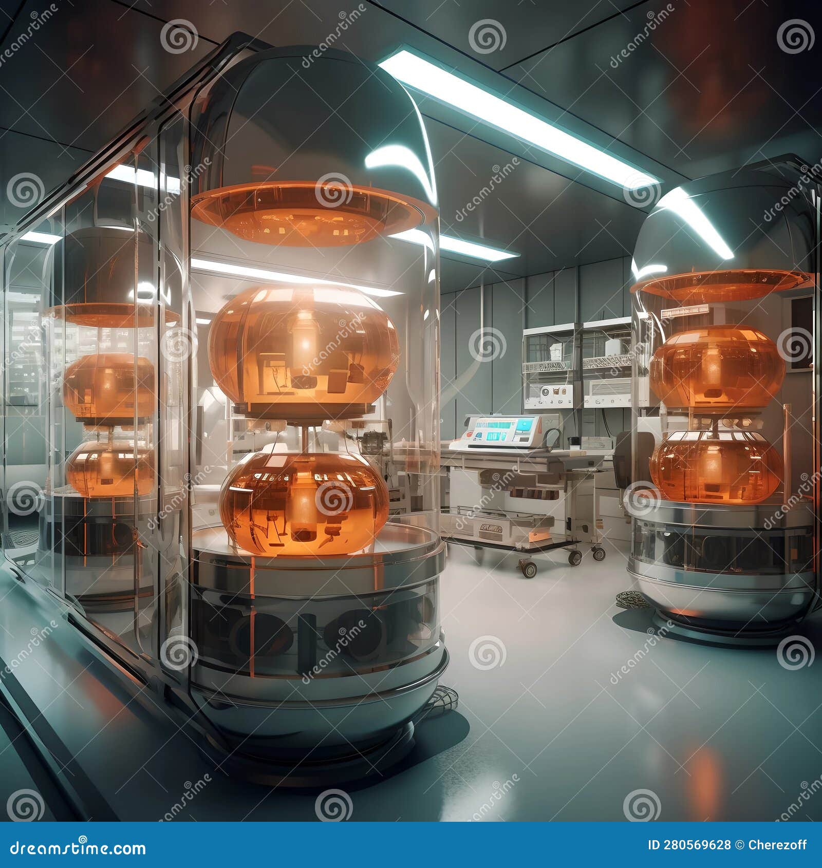 The Laboratory of the Future Stock Illustration Illustration of