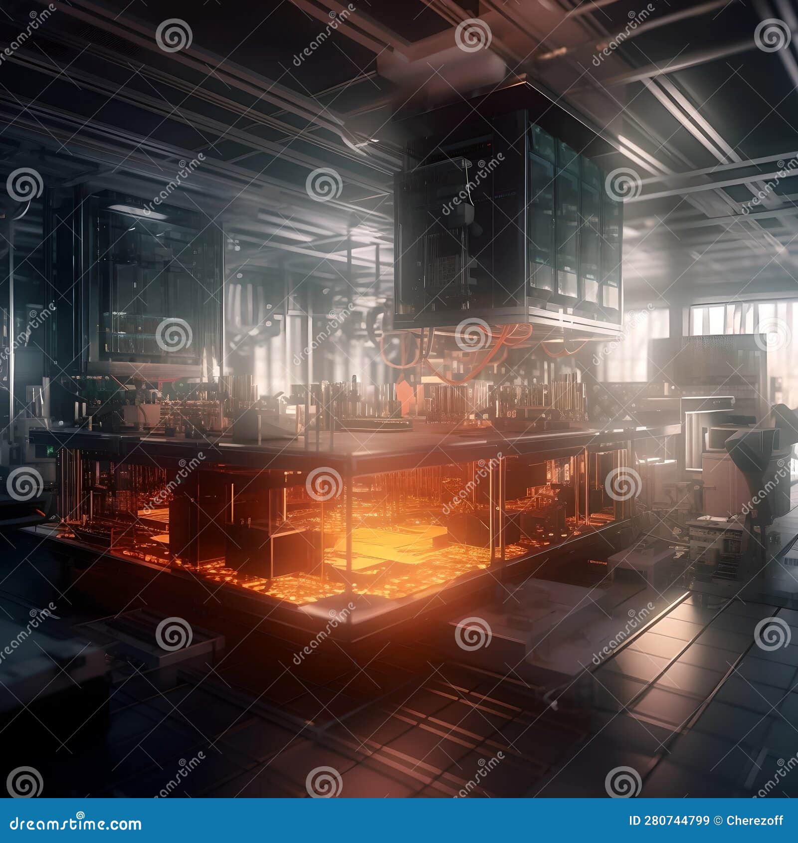 The Laboratory of the Future Stock Illustration Illustration of