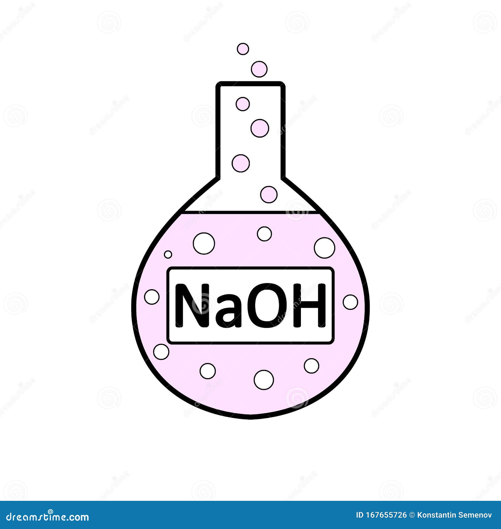Naoh sodium hydroxide molecule Royalty Free Vector Image