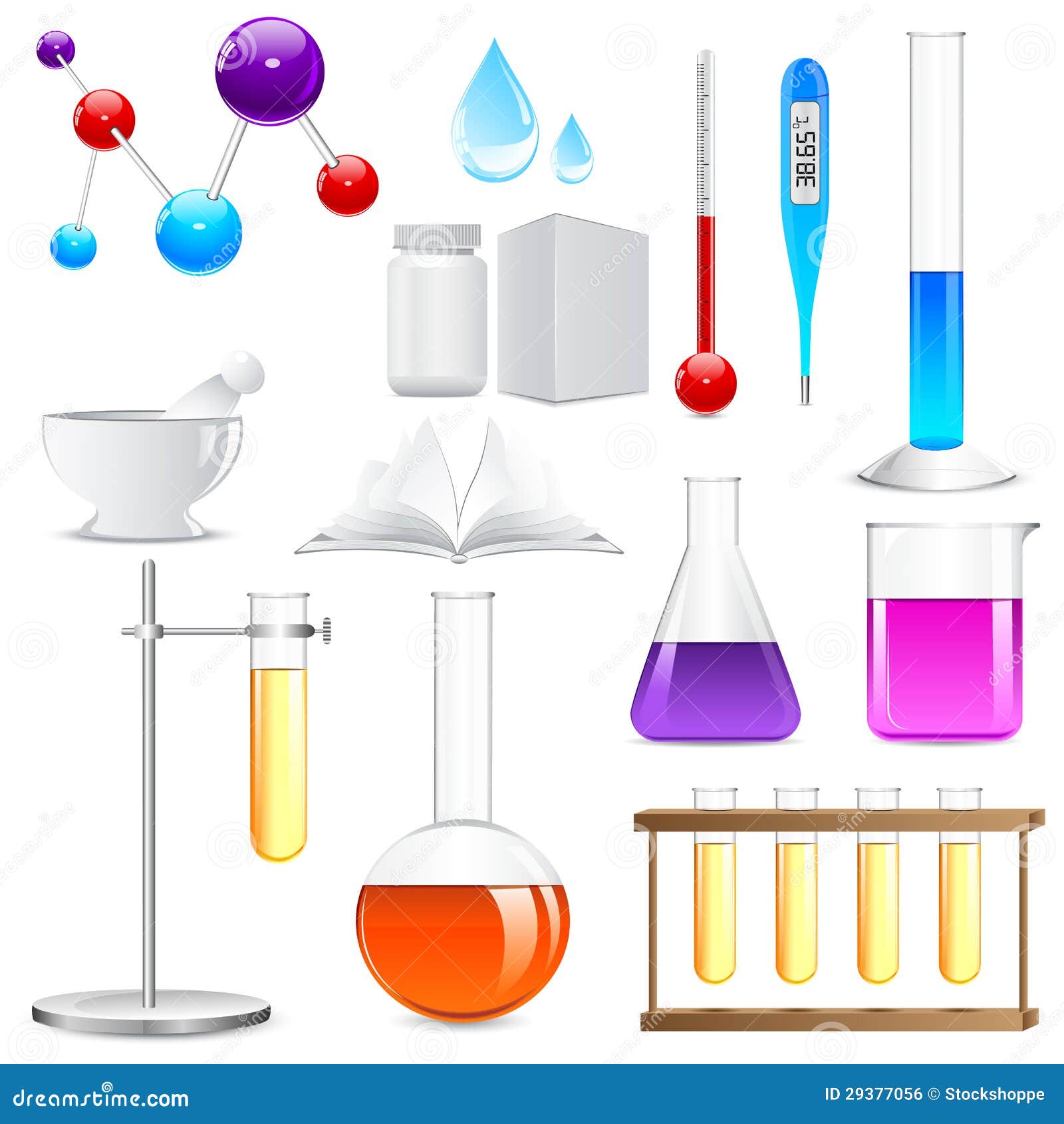 Laboratory Glassware stock vector. Illustration of concentration - 29377056