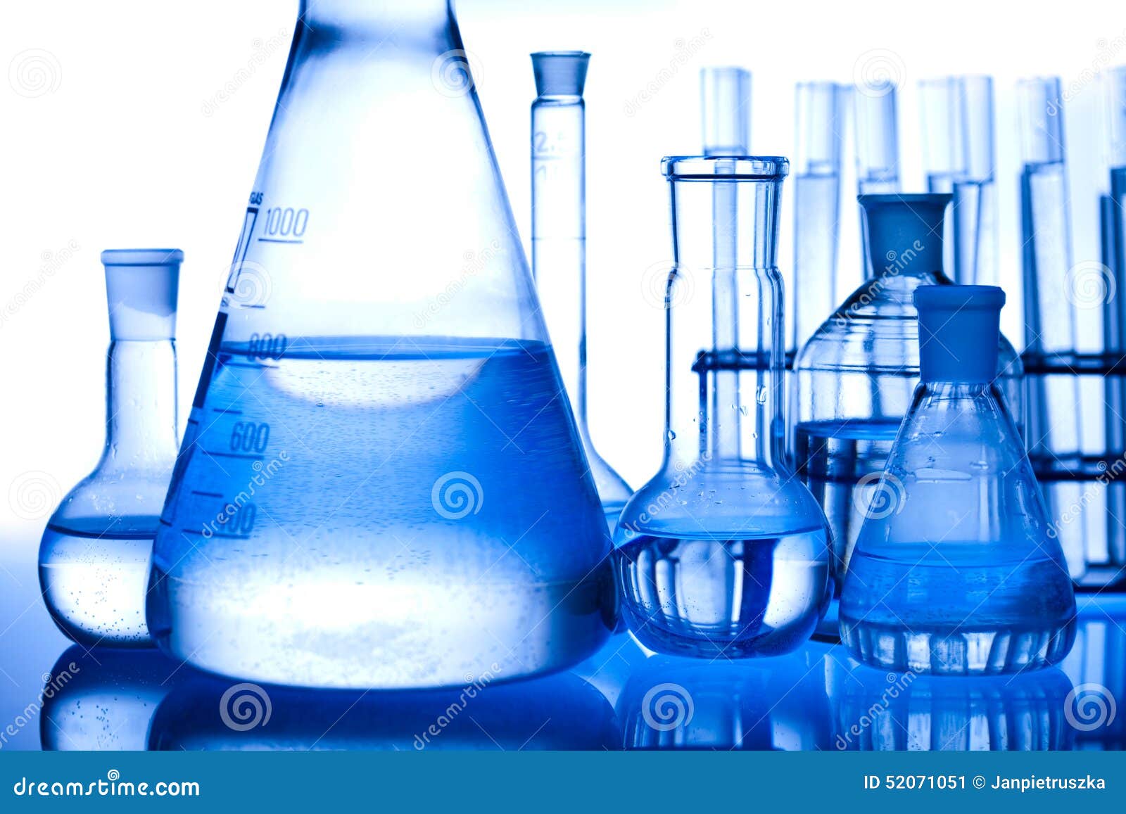 Laboratory Glassware, Bright Modern Chemical Concept Stock Image