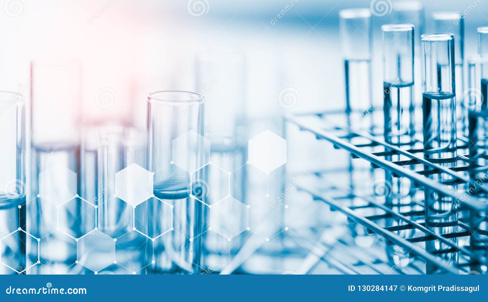 laboratory glassware containing chemical liquid.