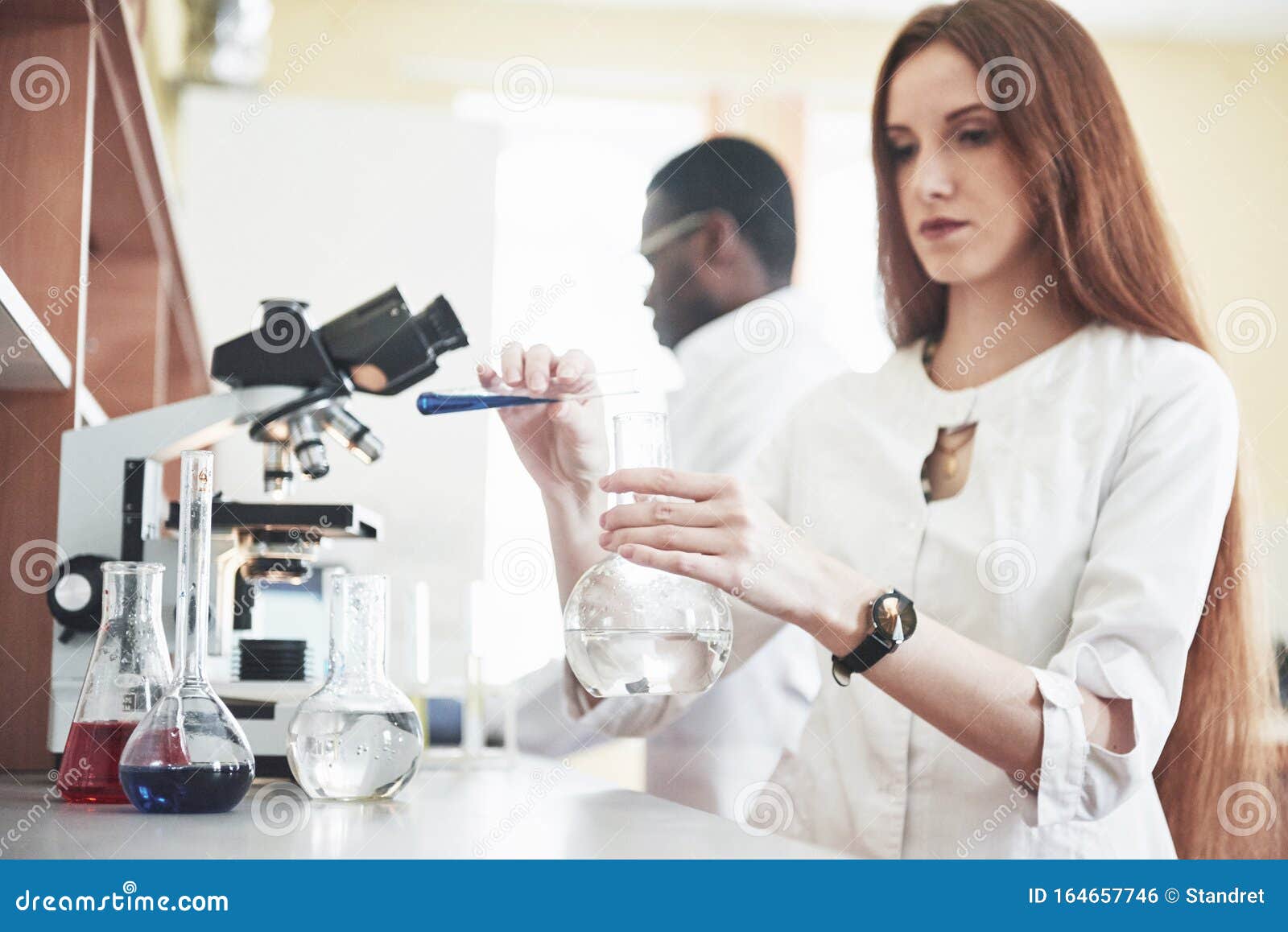 Laboratory Laboratories Conduct Experiments in a Chemical Laboratory in