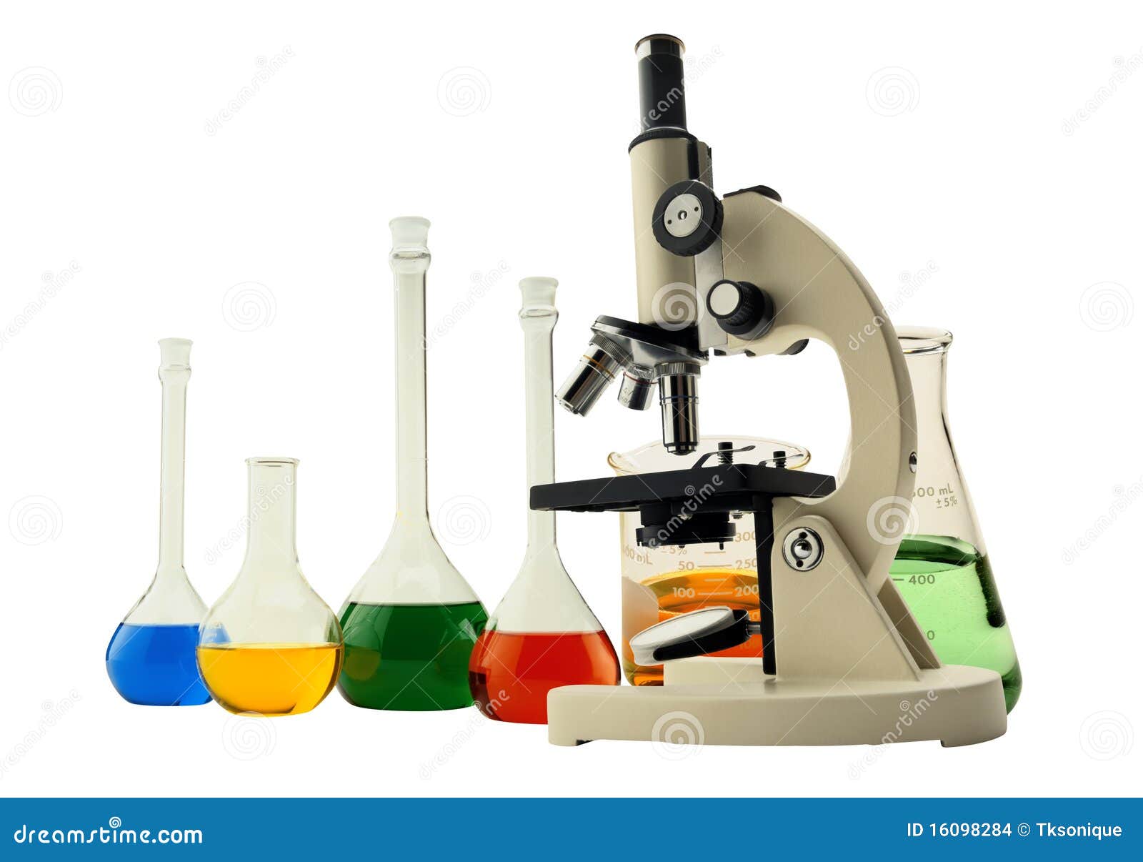 Laboratory Metal Microscope and Test Tubes Stock Photo Image of