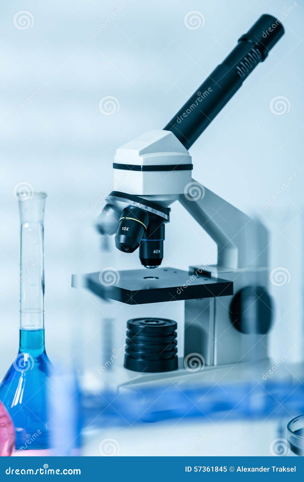 Laboratory Microscope Lens.modern Microscopes in a Stock Image - Image ...