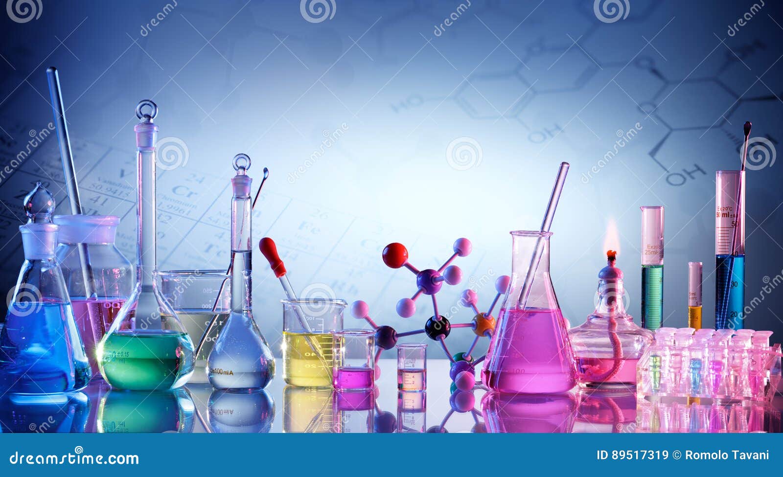 laboratory research - scientific glassware