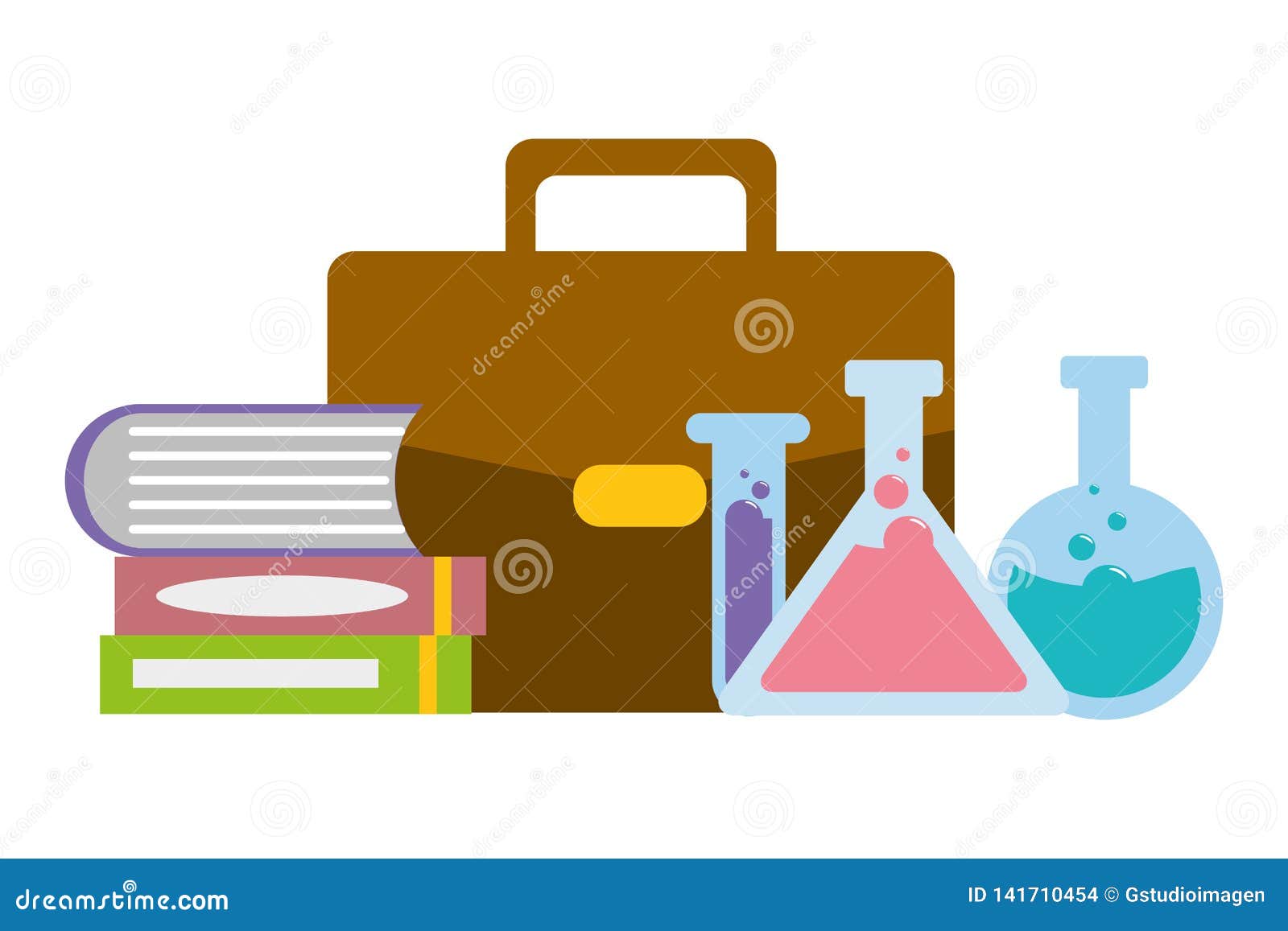 Laboratory Science Bag Book Stock Vector Illustration of isolated
