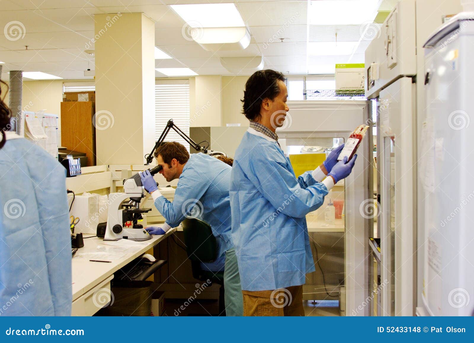Laboratory Technician Checking Blood Stock Photo Image of tube