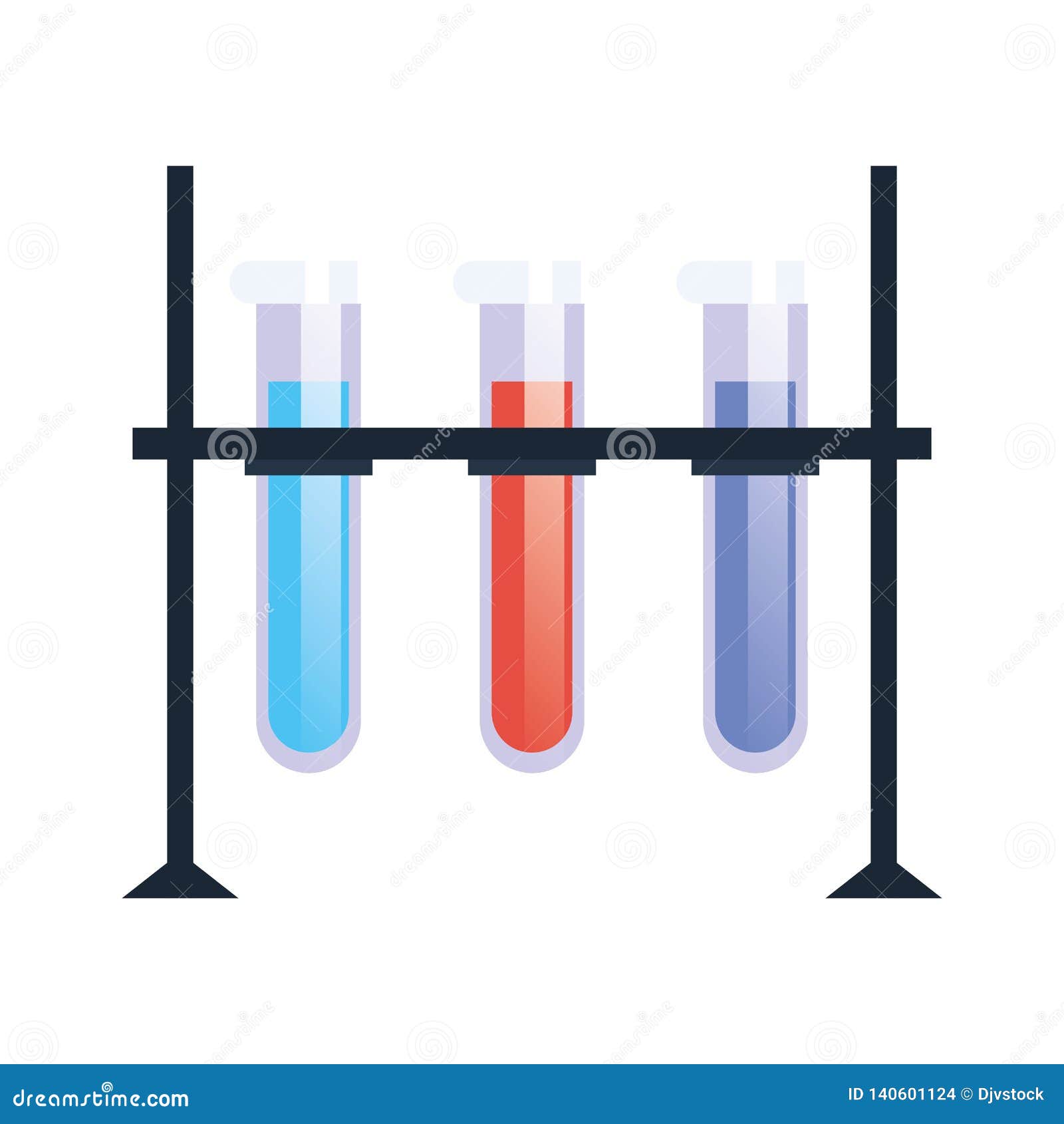 Laboratory Test Tubes on Rack Stock Vector Illustration of test