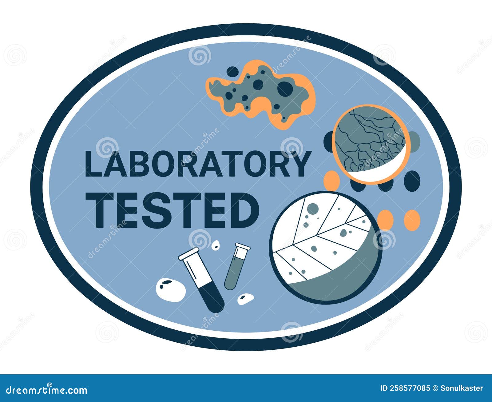 Laboratory Tested, Label or Emblem for Product Stock Illustration