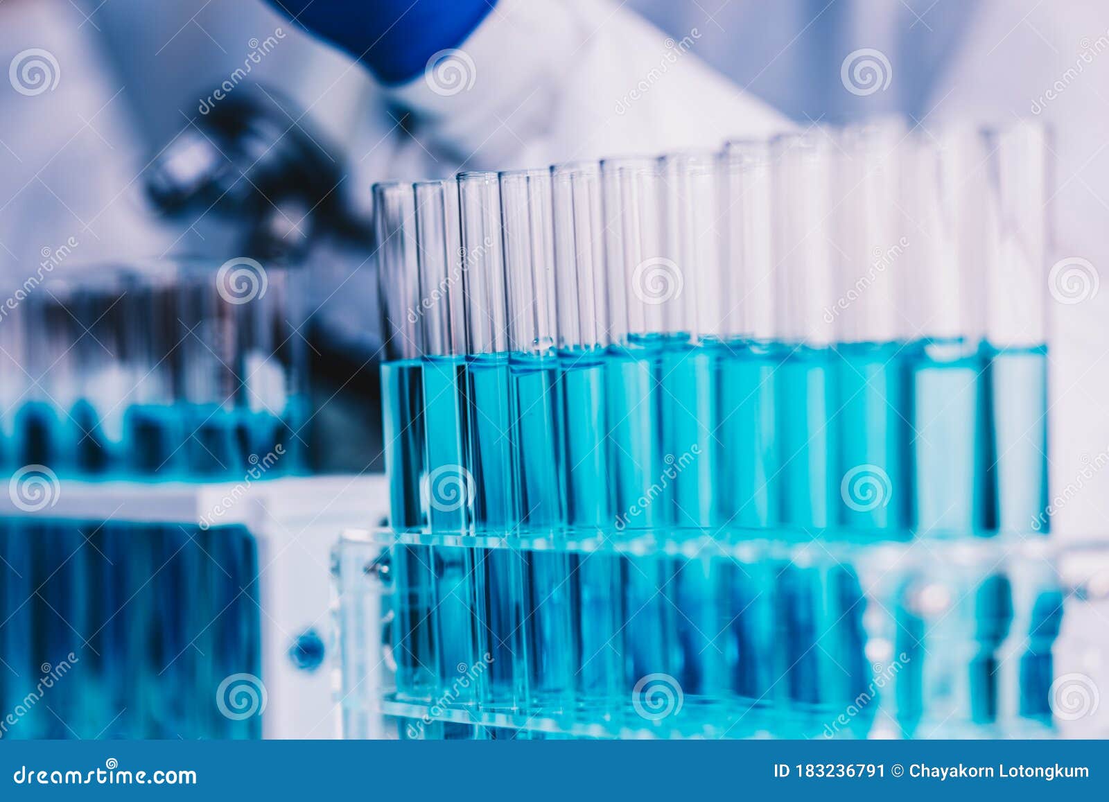 laboratory tube with sampling of virus corona covid 19 vaccine.