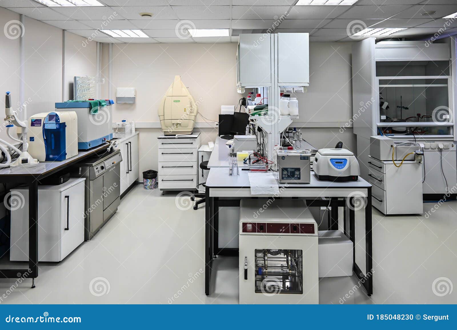 Laboratório Biológico Molecular Foto de Stock Imagem de investigador