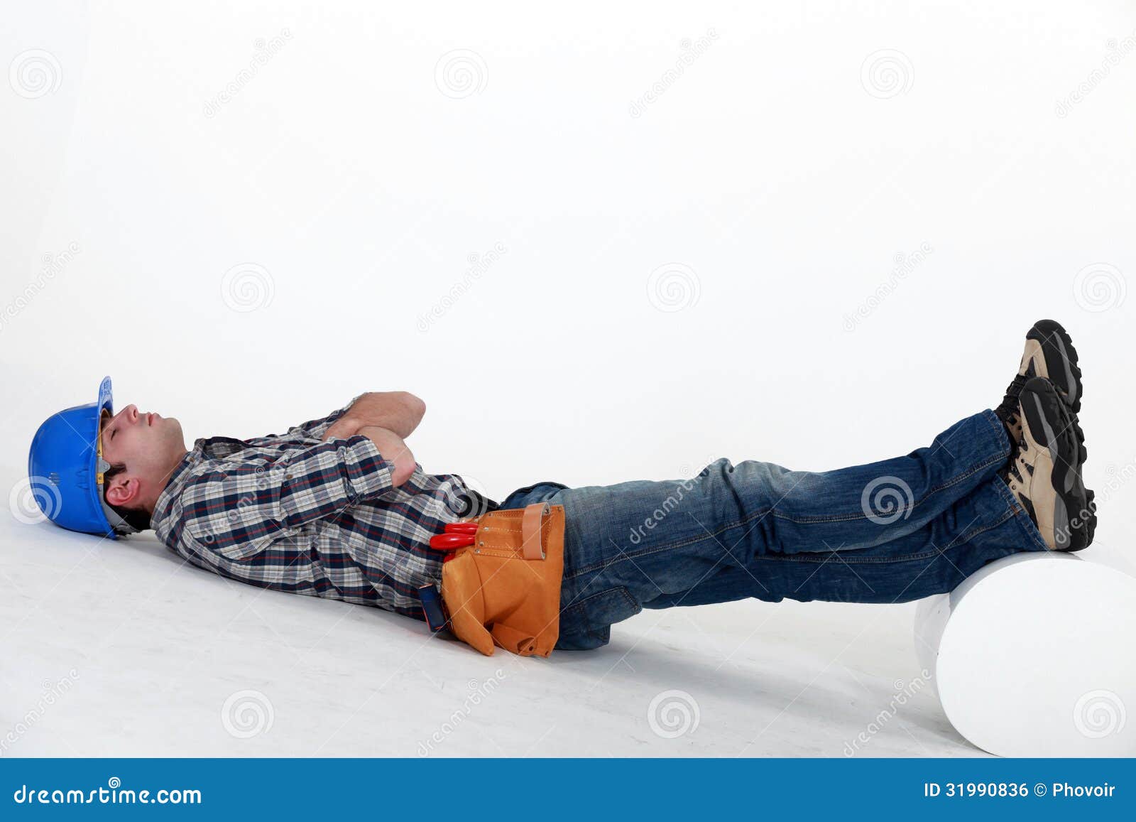 laborer laid on the floor
