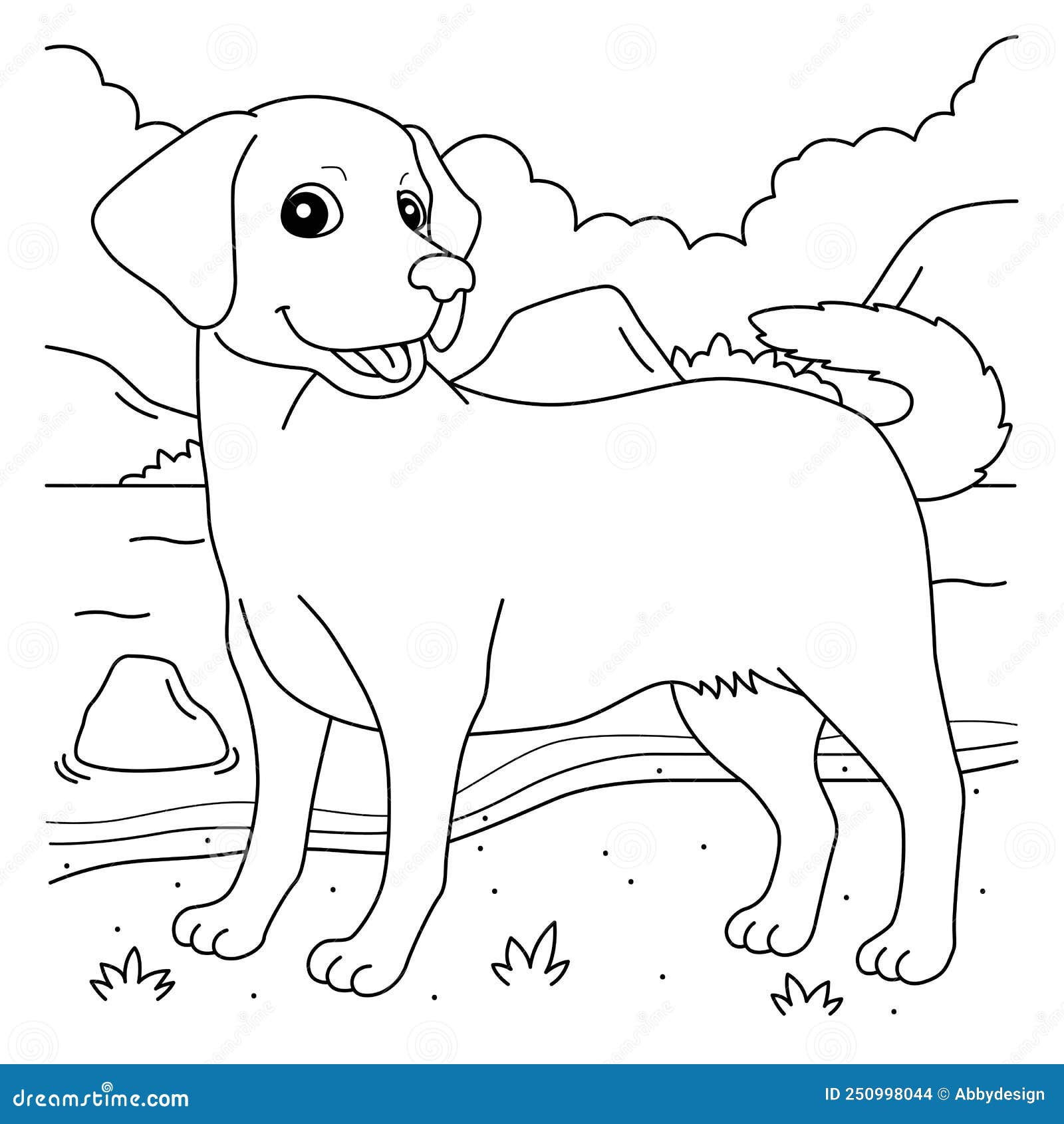 Labrador Dog Coloring Pages Printable