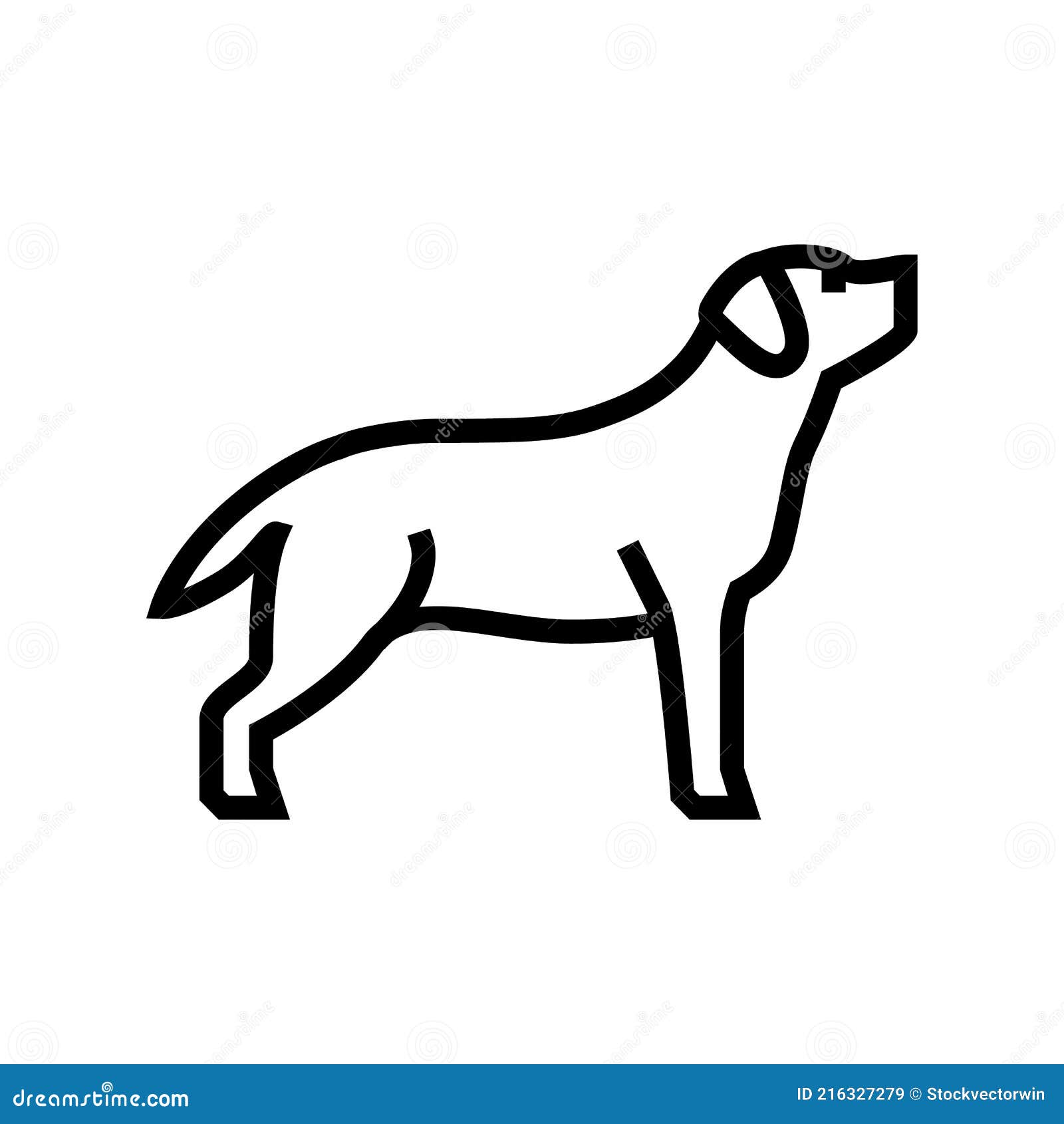 Labrador Retriever Dog Line Icon Vector Illustration Stock Vector ...