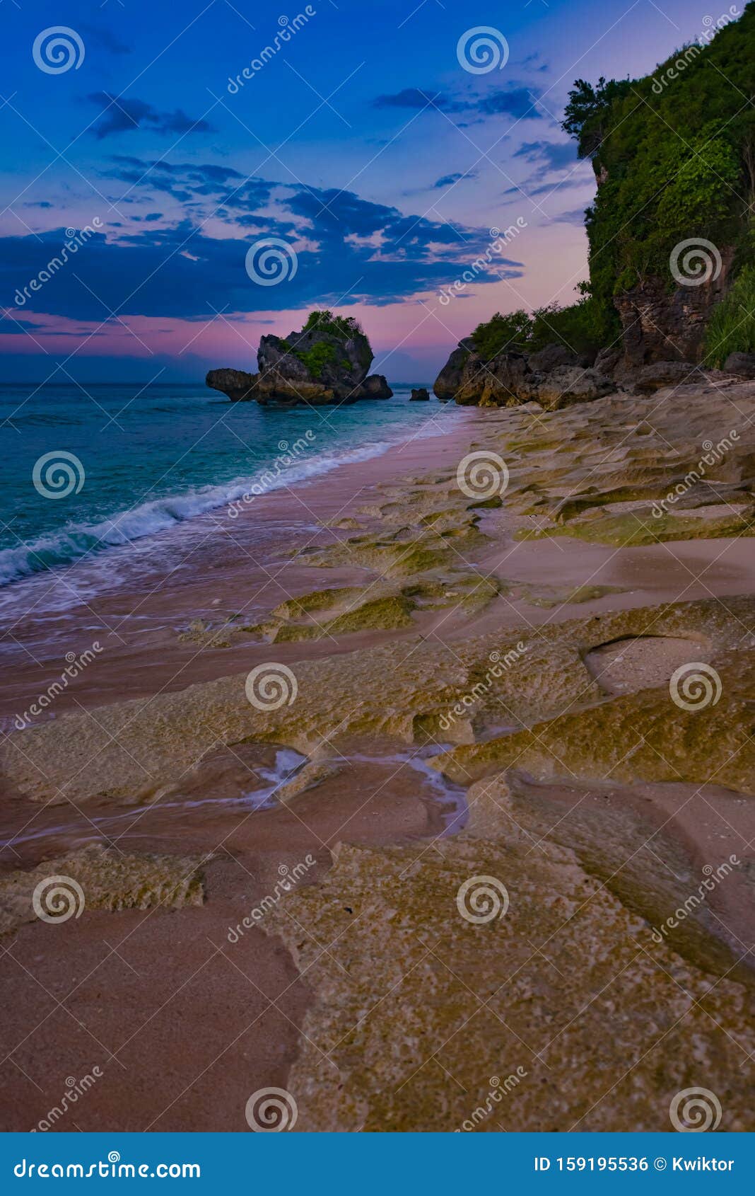 labuan sait beach bali indonesia after sunset