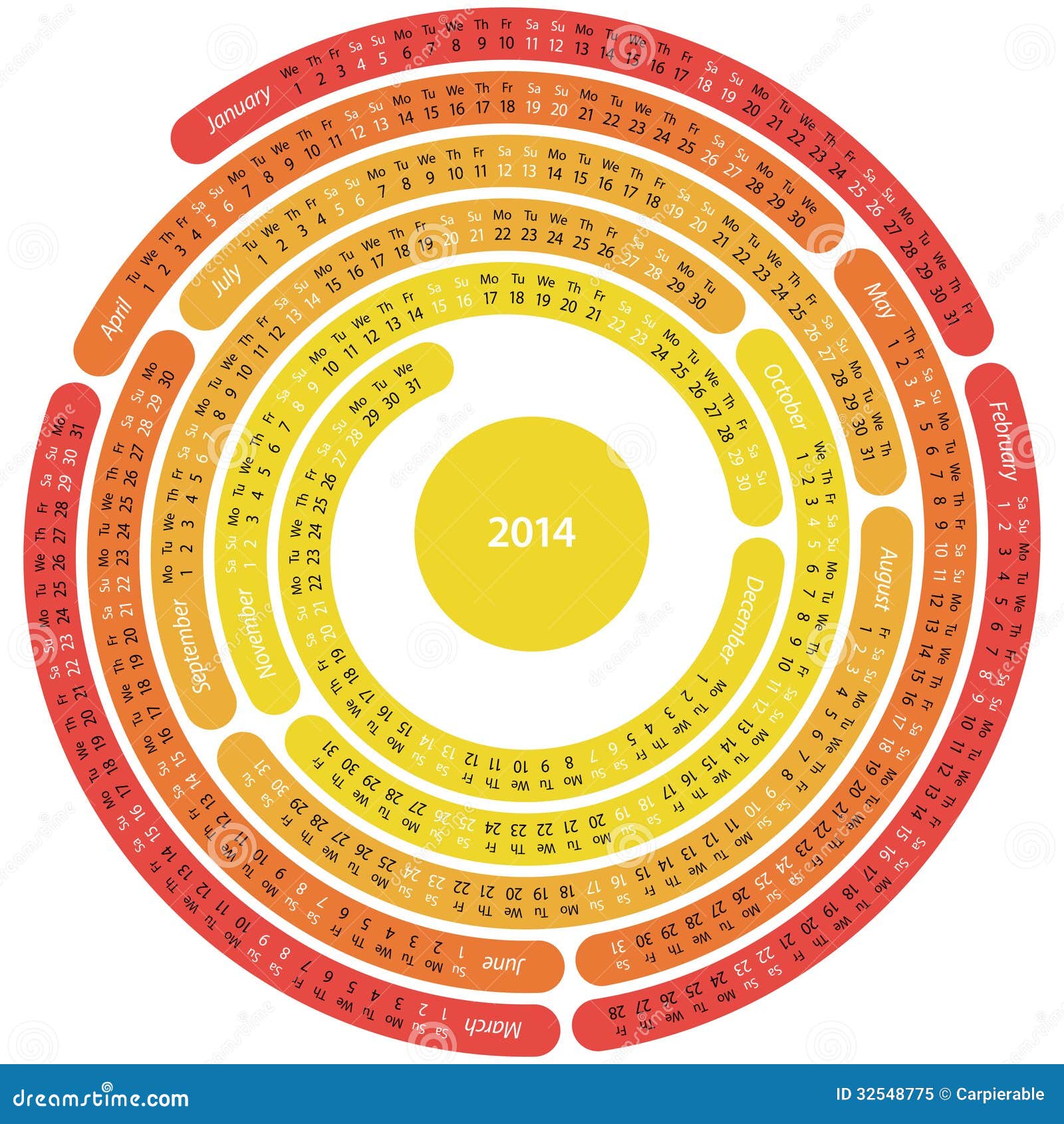 circular calendar