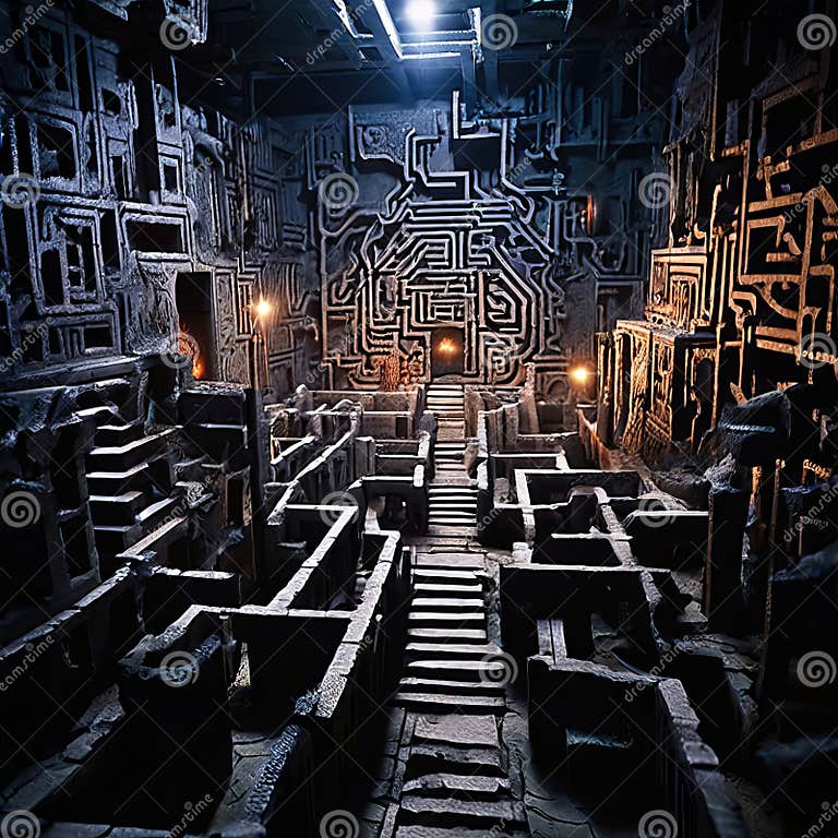 Labyrinth Escape Room a Live Action Puzzle Game Where Playersmu Stock ...