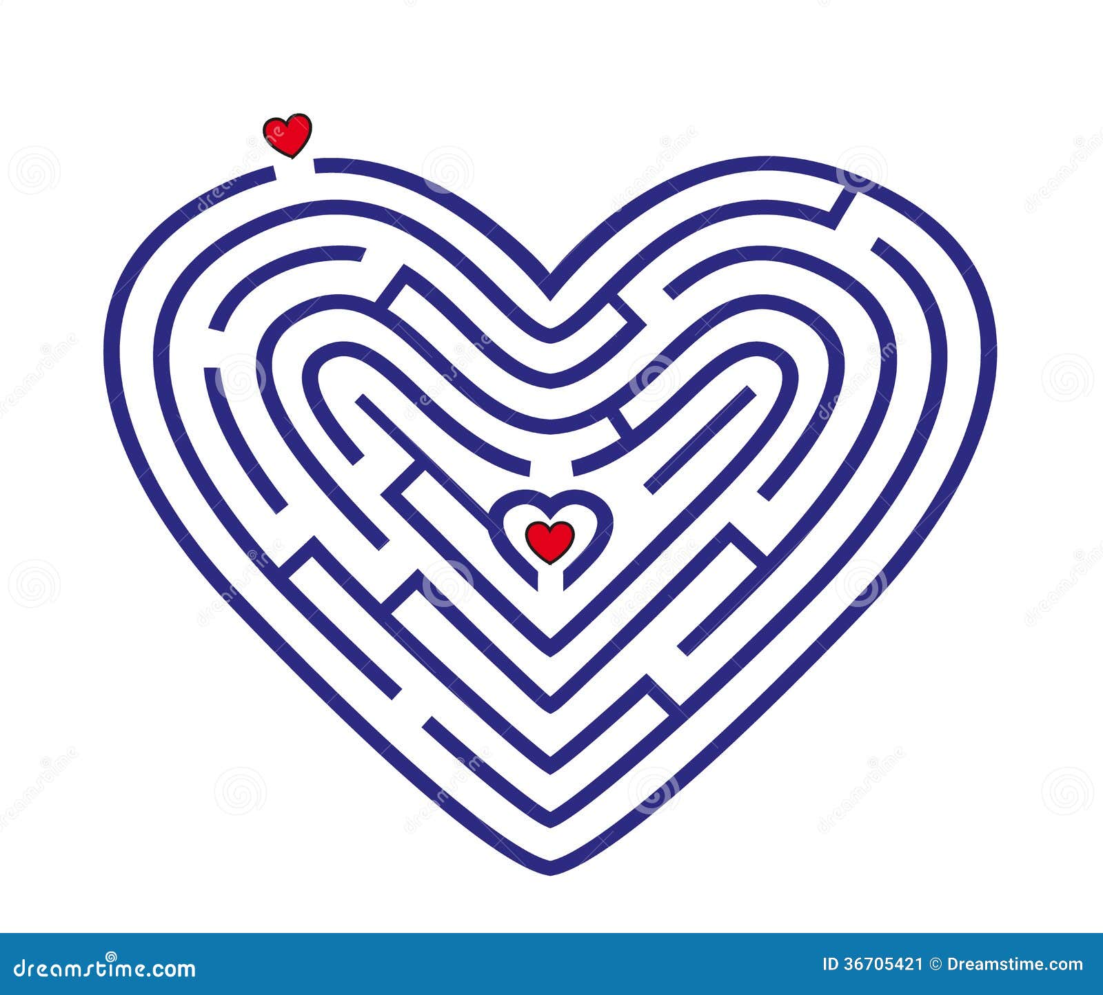 Labyrinth In Form Of Heart Stock Image Image 36705421