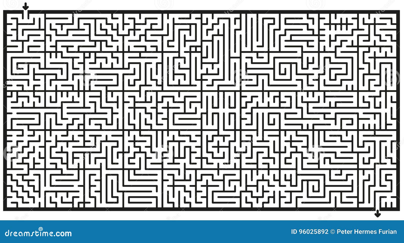 Labyrinth Horizontal Format Maze Stock Vector Illustration Of