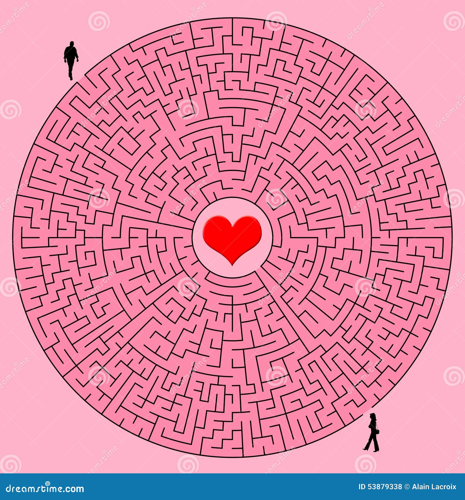Reborn Into The Labyrinth Of Love Labyrinth of love stock illustration. Illustration of problems - 53879338