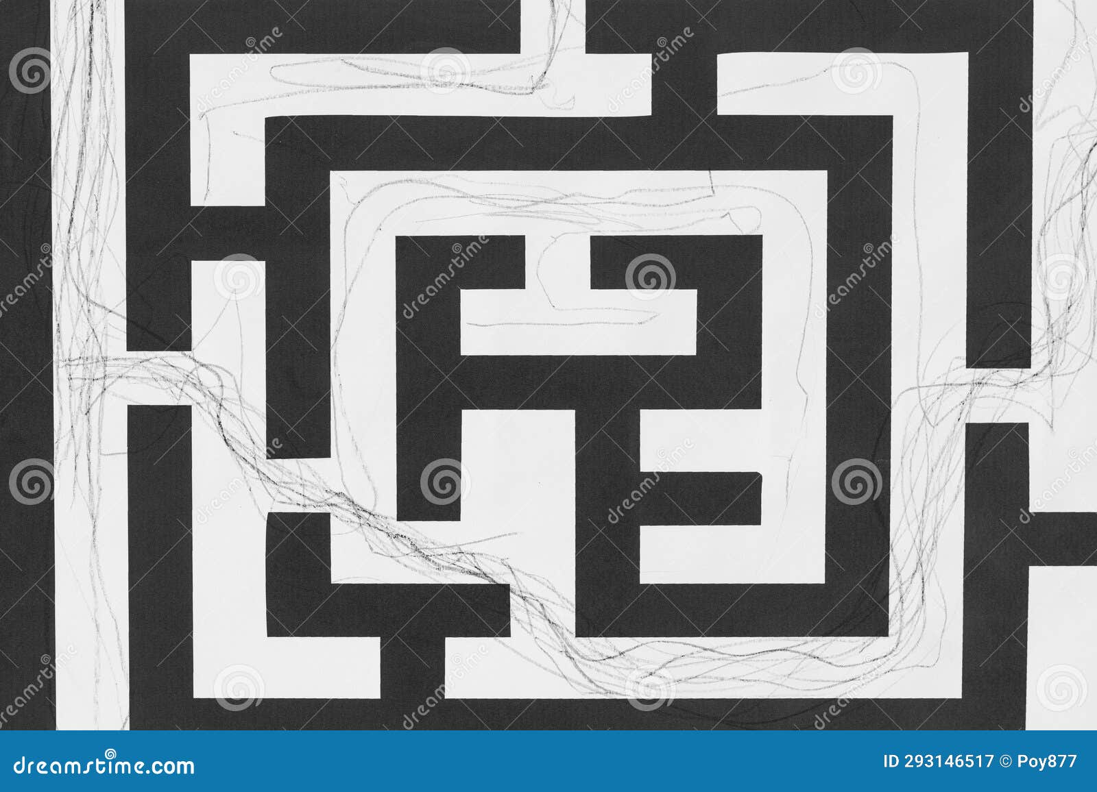 Labyrinth. Maze. Concept Stalemate, Deadlock. Stock Image Image of