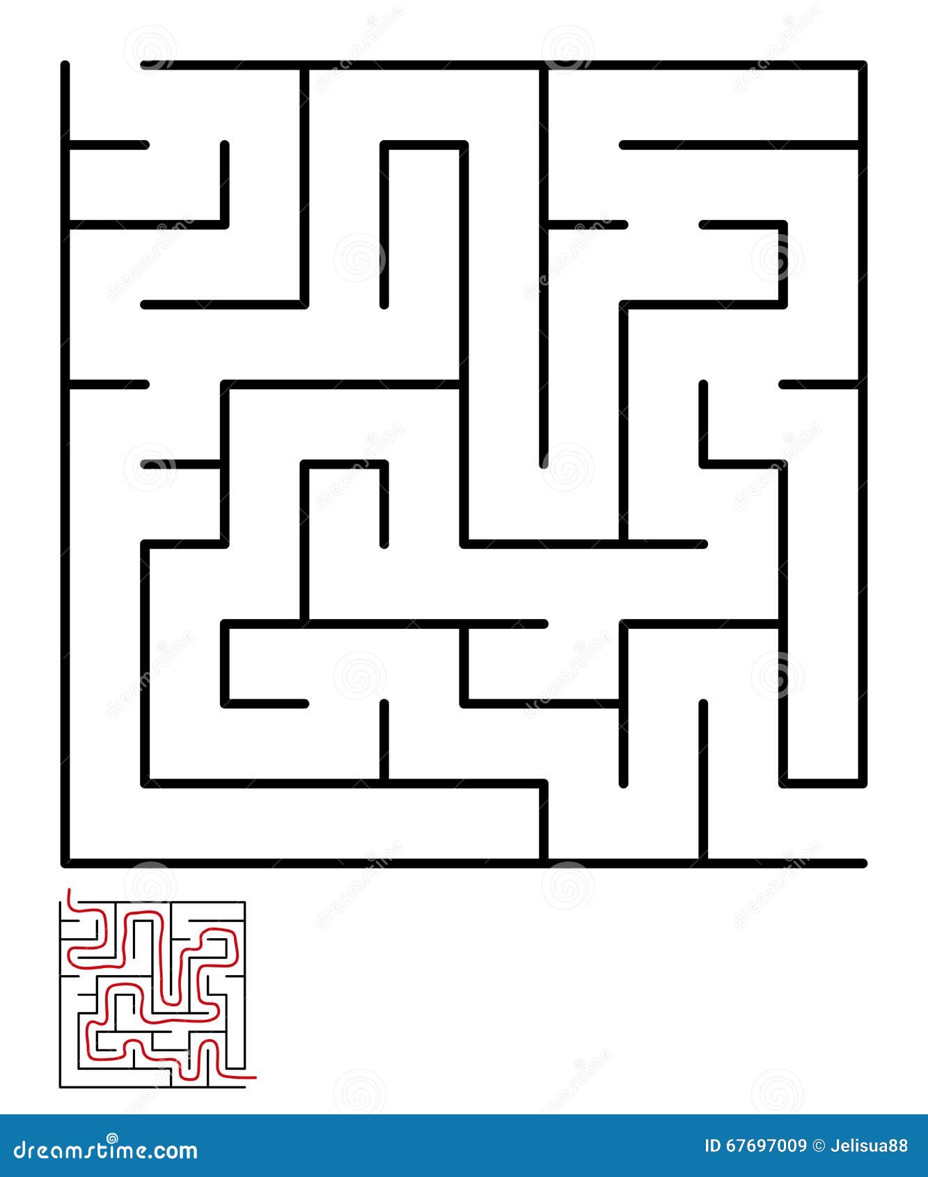 Labyrinth Maze Puzzle Stock Vector Illustration Of Game 67697009