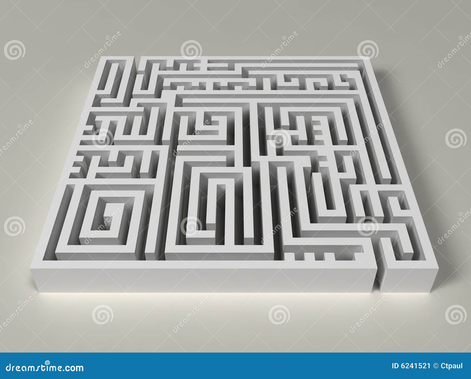 Labyrinthe 3D illustration stock. Illustration du sortie - 6241521