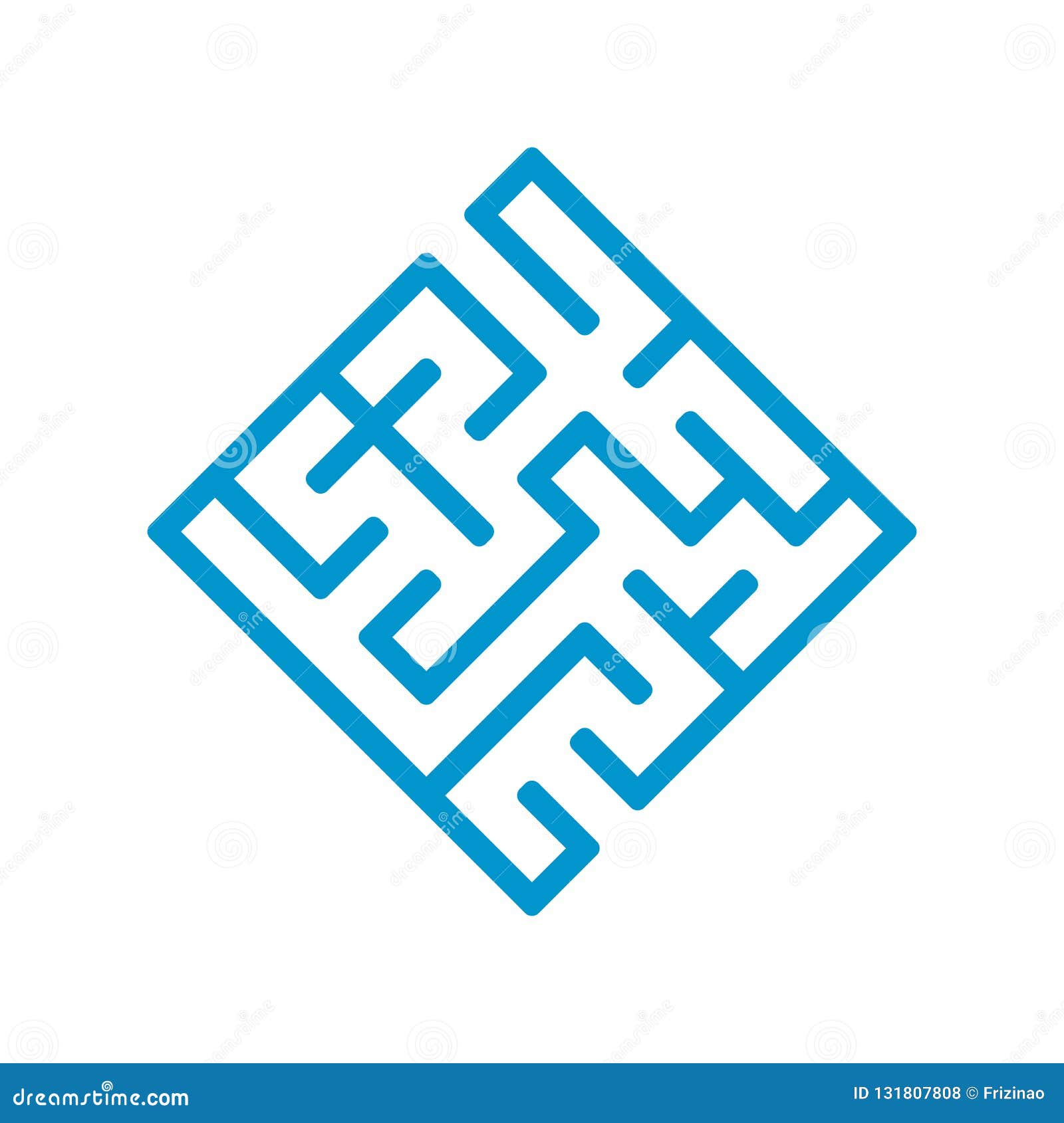 abstrait Labyrinthe puzzle labyrinthe avec entrée et sortie