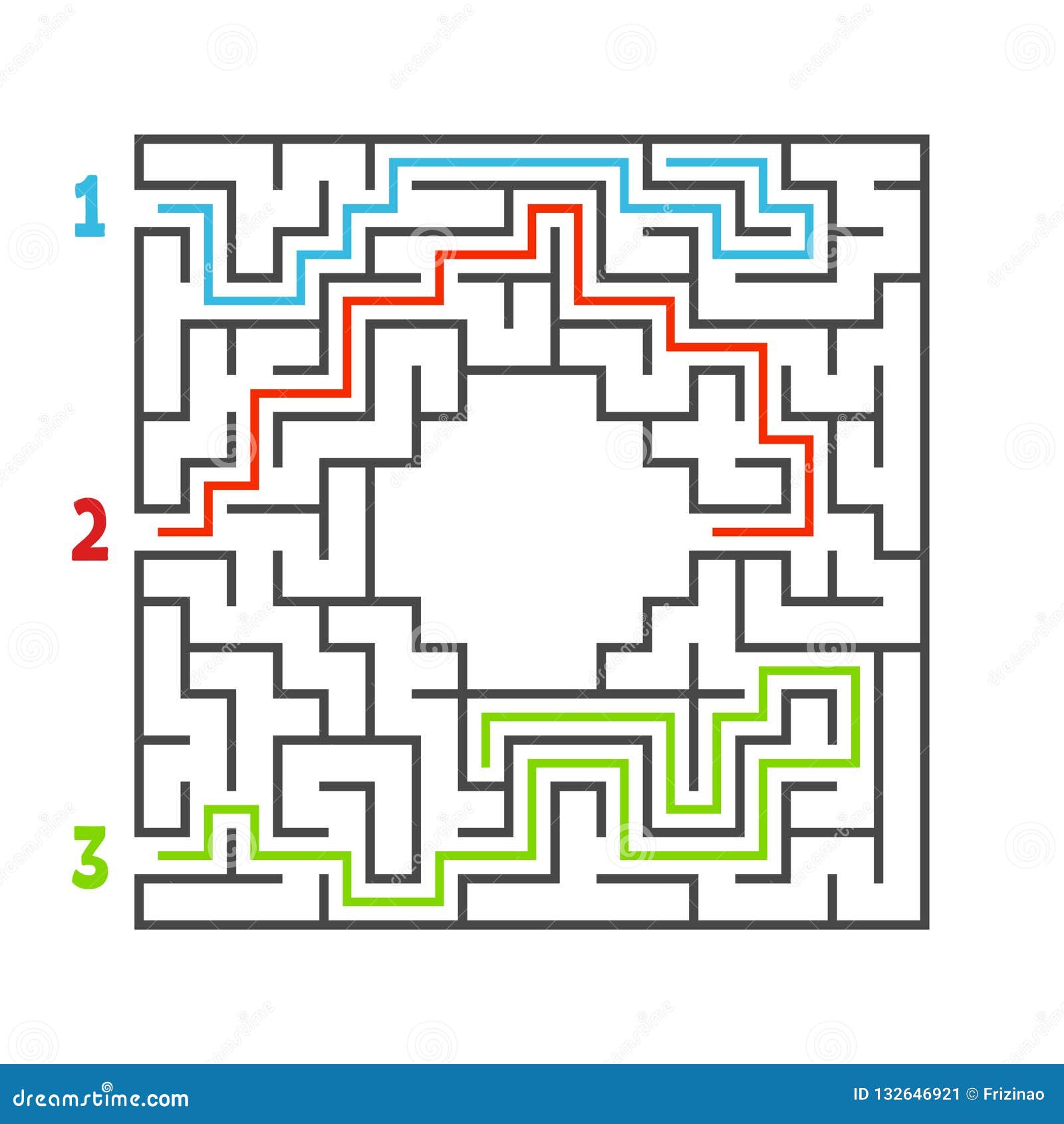 abstrait Labyrinthe puzzle labyrinthe avec entrée et sortie