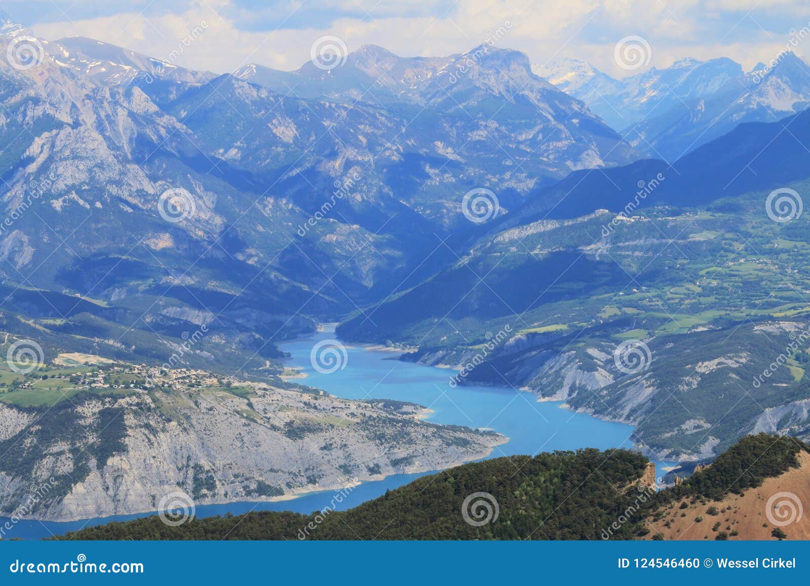 durance river in the hautes-alpes, france