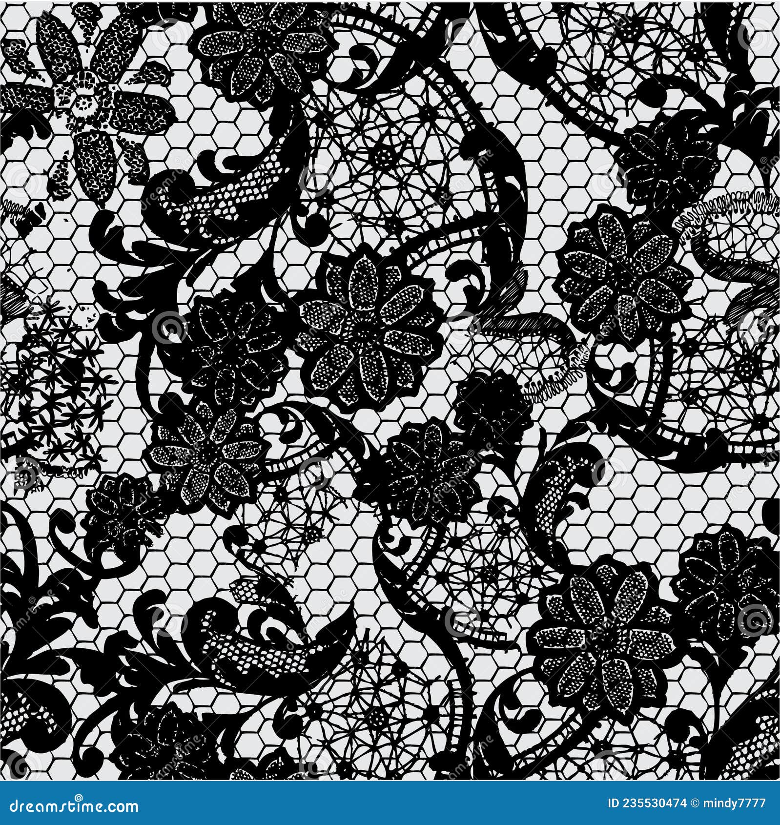 Lace Background, Ornamental Flowers. Vector Texture Stock Vector ...